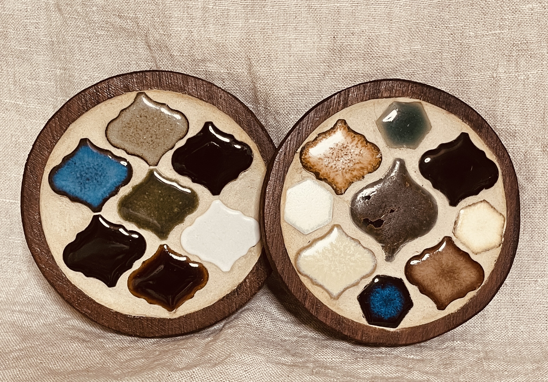 タイルのコースターとタイルリース