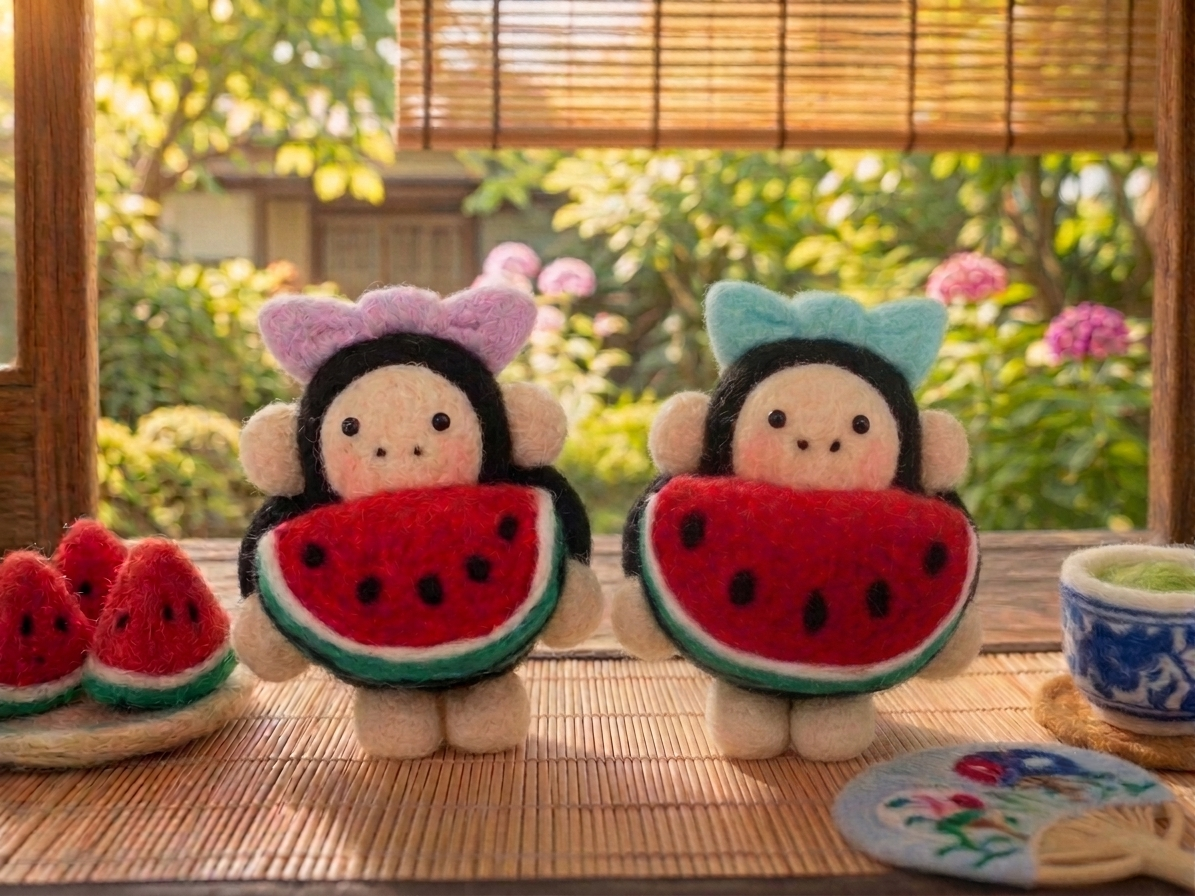 夏満開！リボンがお揃い（？）な「すいかゴリ子」のご紹介
