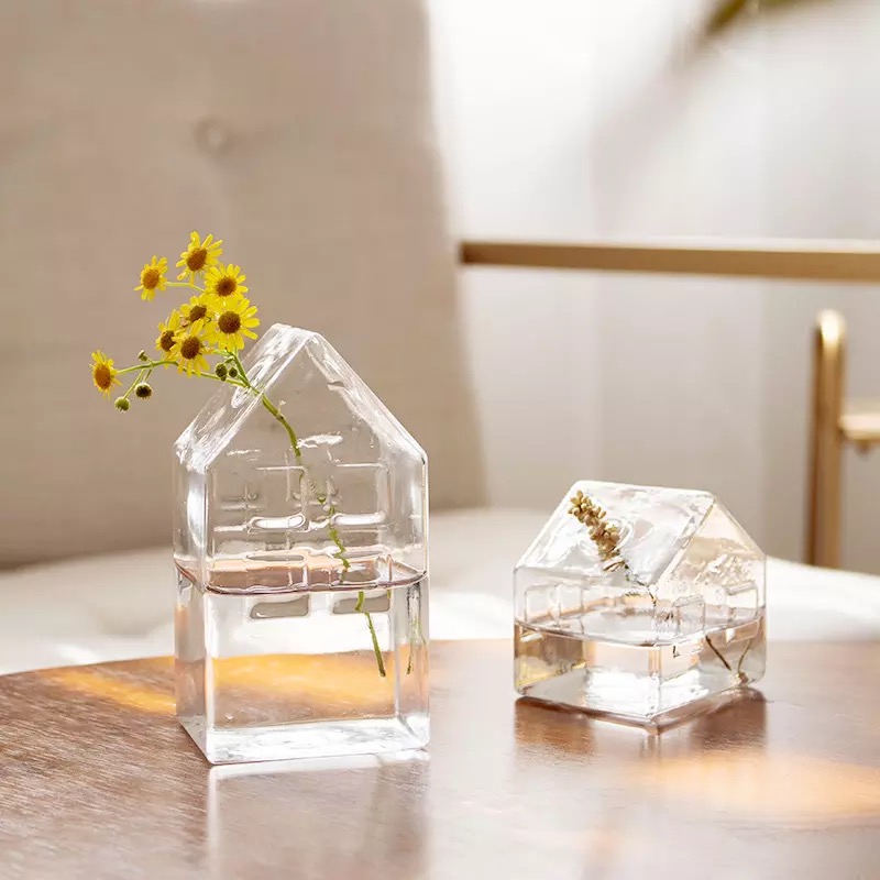 ハウス透明ガラス花瓶