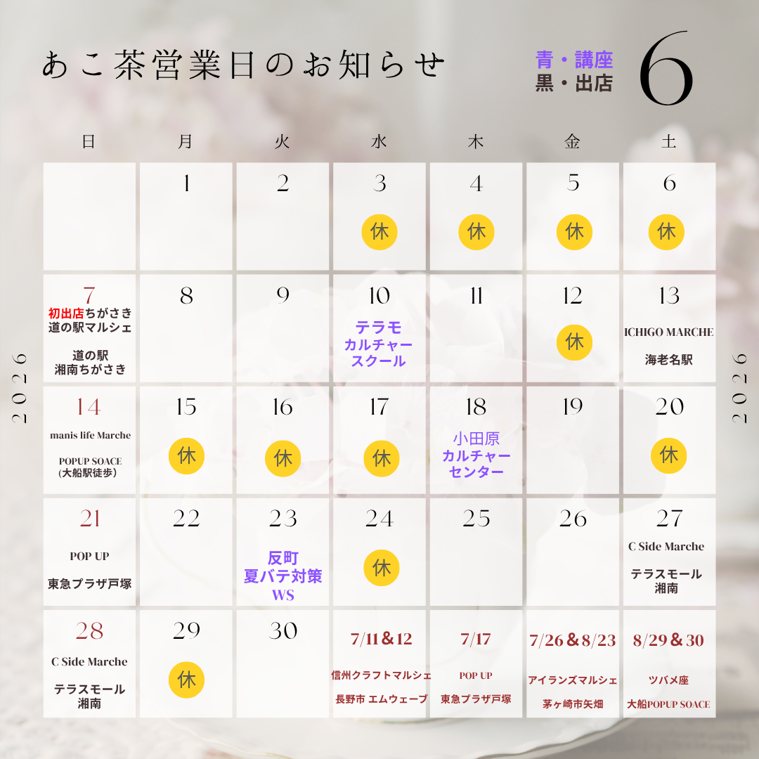 6月のスケジュール