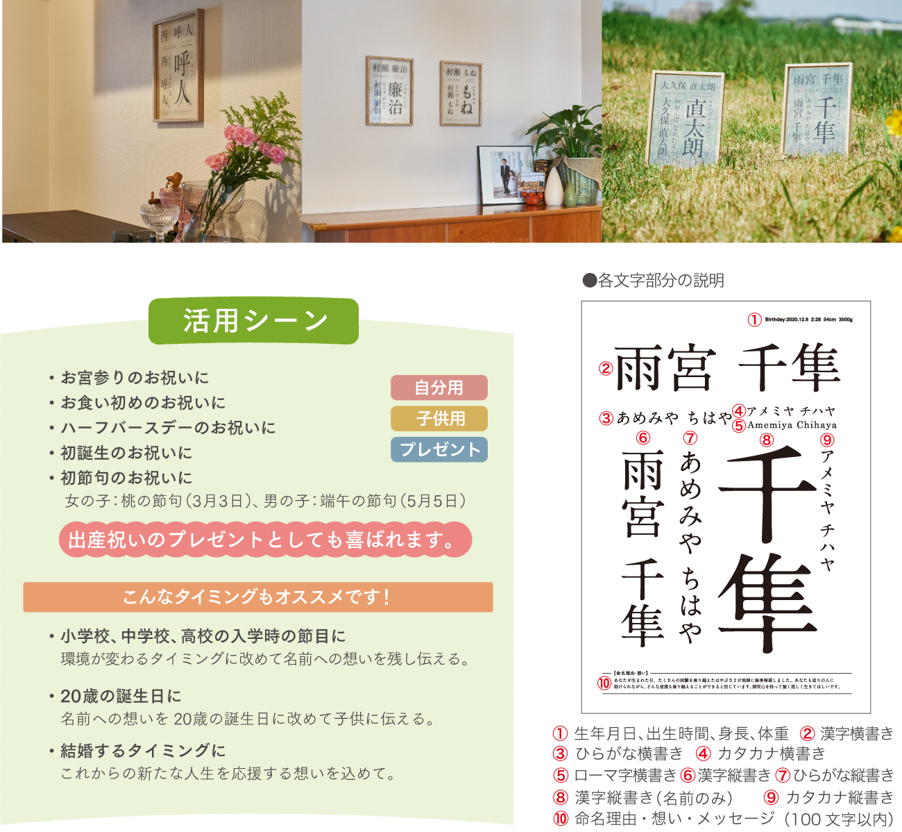 商品説明について