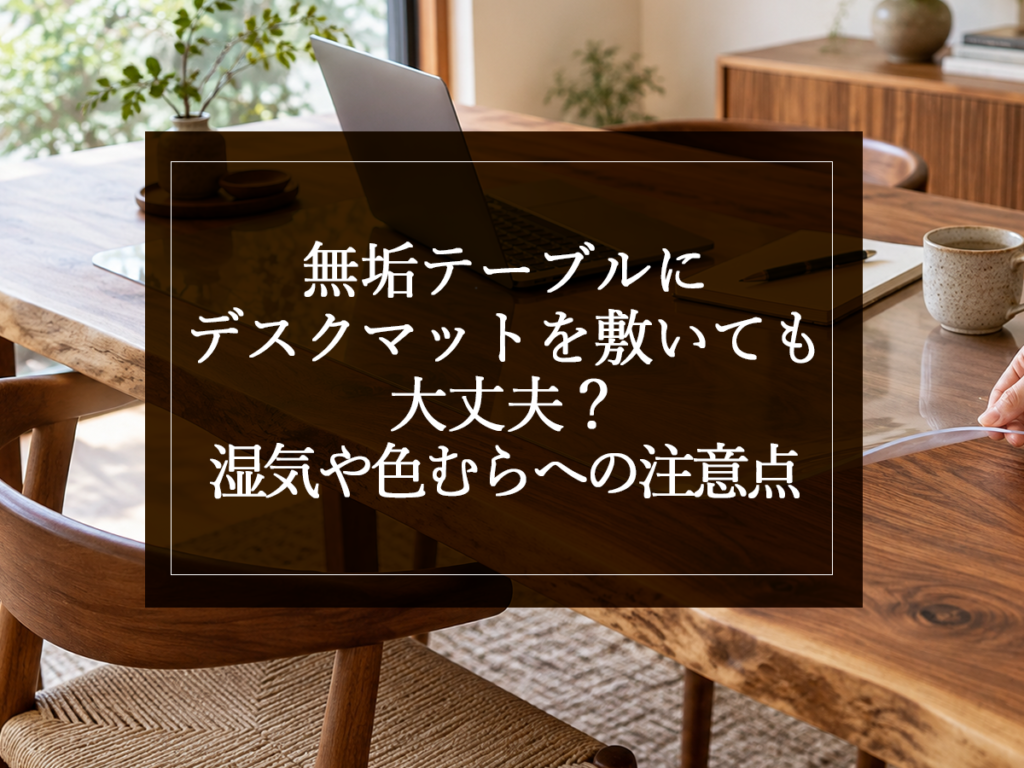 [銘木日記更新] 無垢テーブルにデスクマットを敷いても大丈夫？湿気や色むらへの注意点