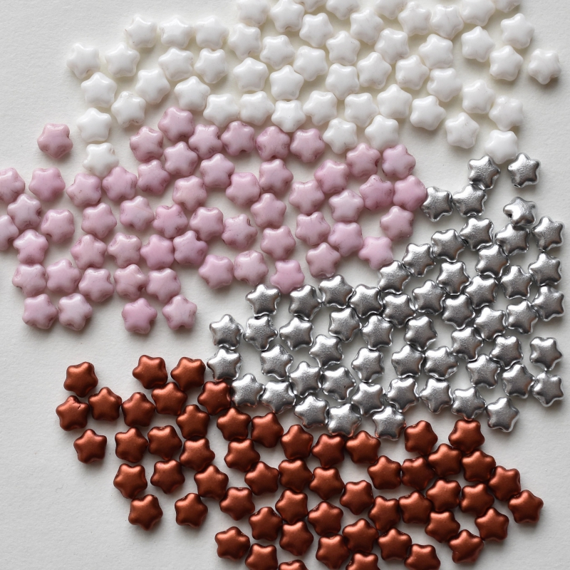 星型チェコビーズ 6ミリサイズのばら売りを開始