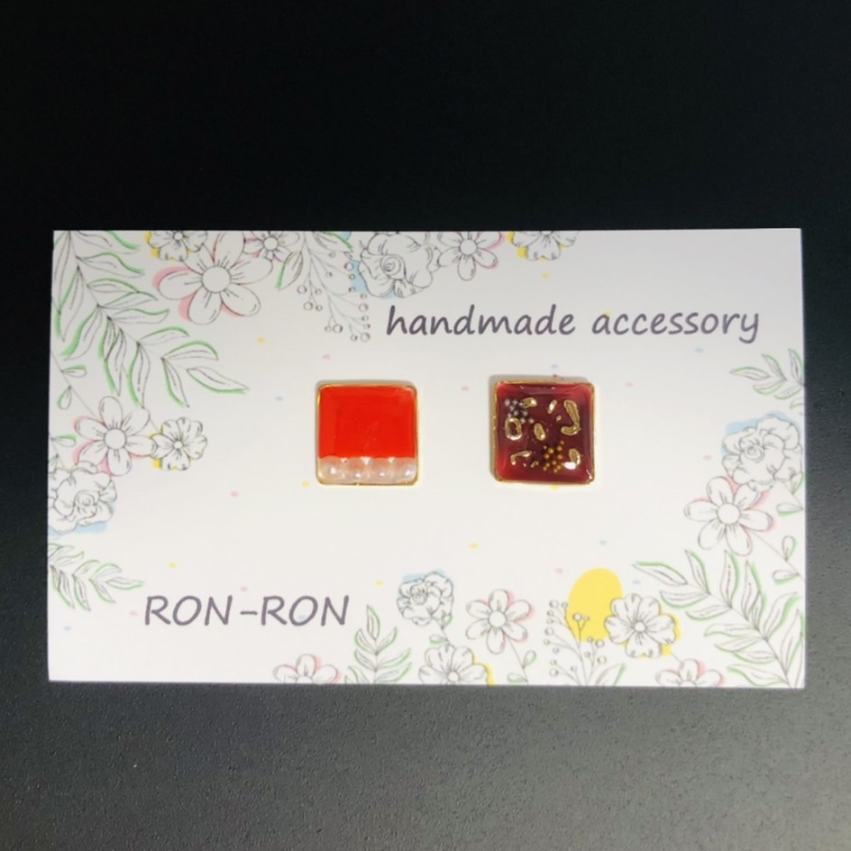 【新作入荷】左右で色が違うアシンメトリーピアス!!!