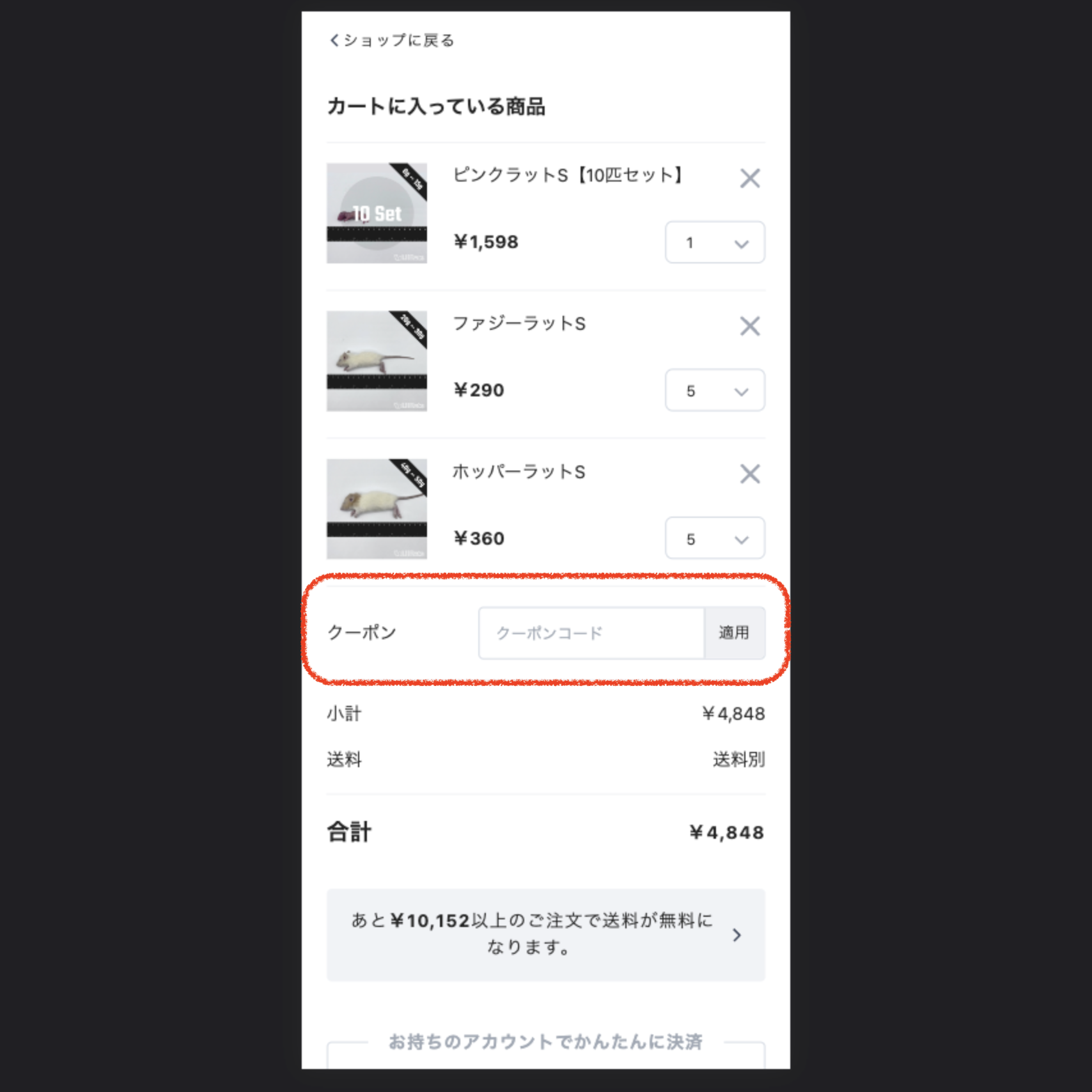 クーポンの使い方について