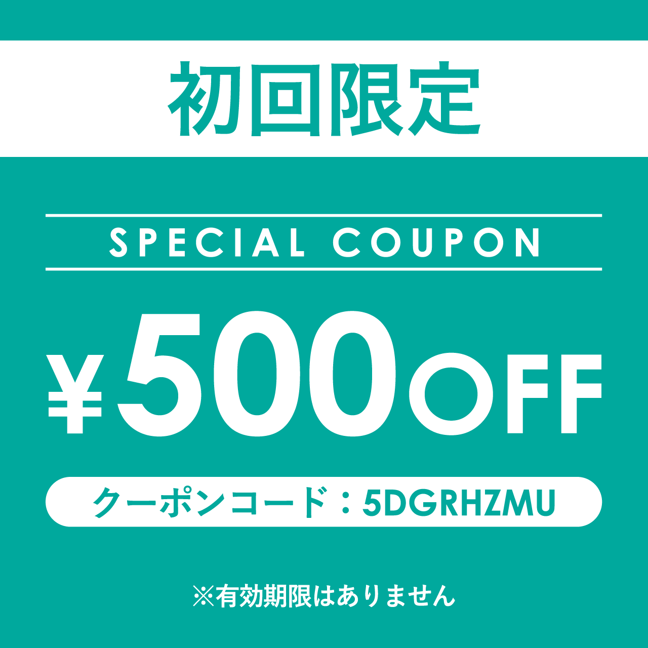 【初回限定】500円OFFクーポン配布中!