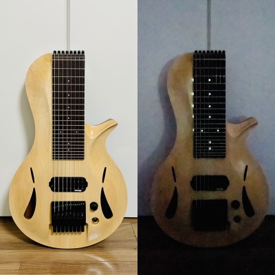 Luminous 8 strummer ⑦　ー蓄光素材のポジションマークー