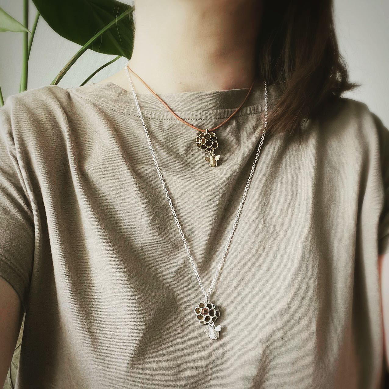 honeycomb  necklace