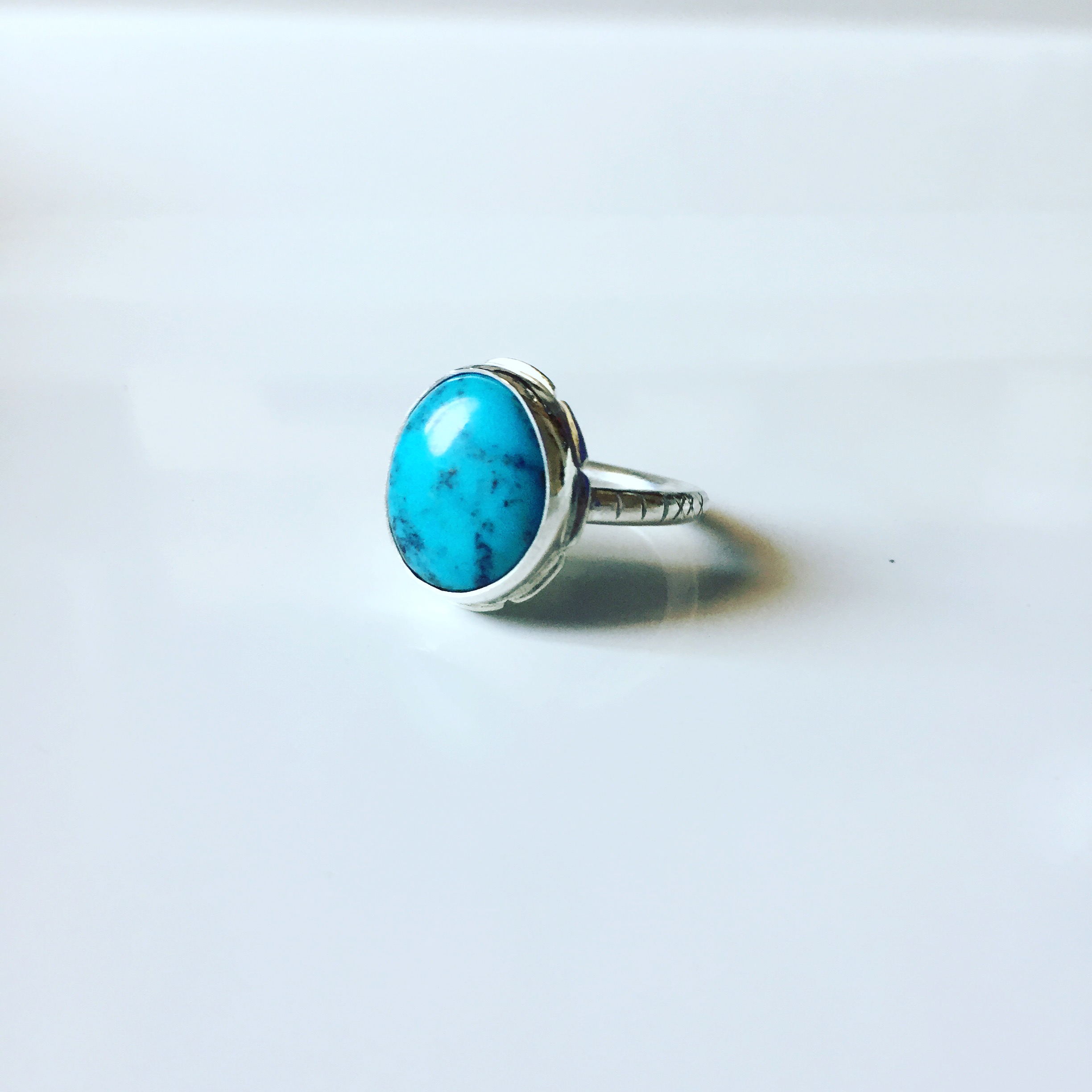Turquoise Flower Ring 