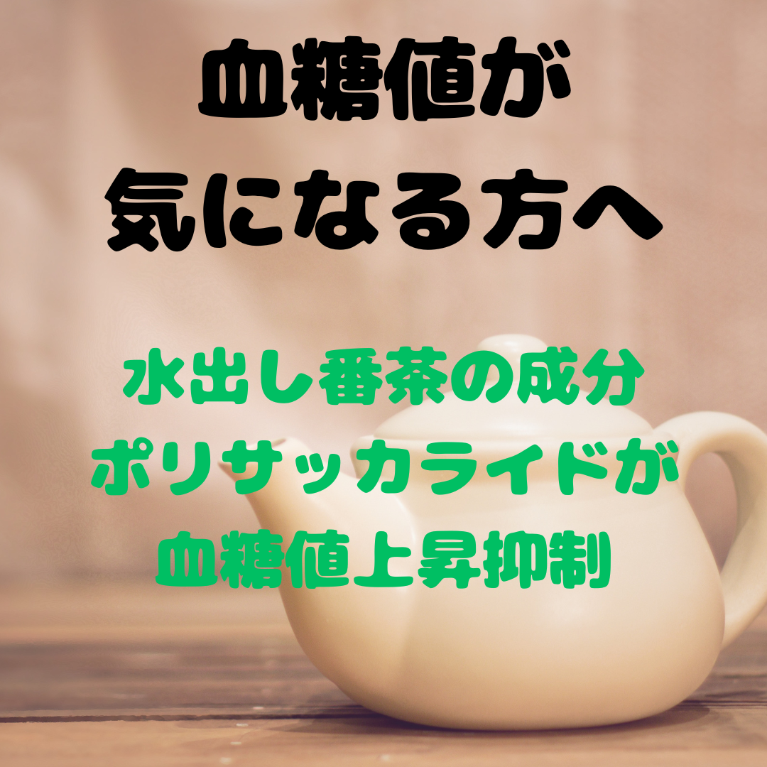 【血糖値が気になる方】水出し番茶で血糖値の上昇を抑制！【お茶と健康】
