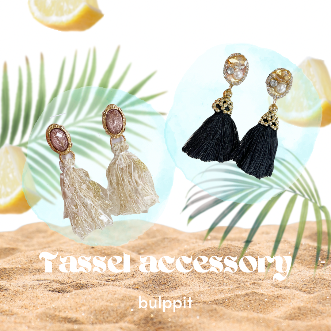 夏に映える大ぶりタッセルアクセサリー🌴🍋
