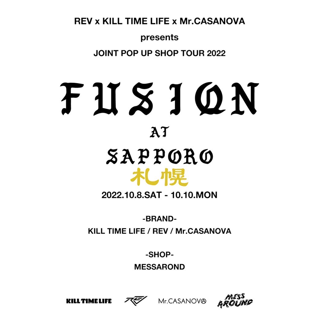 JOINT POP UP STORE EVENT “FUSION” at SAPPORO