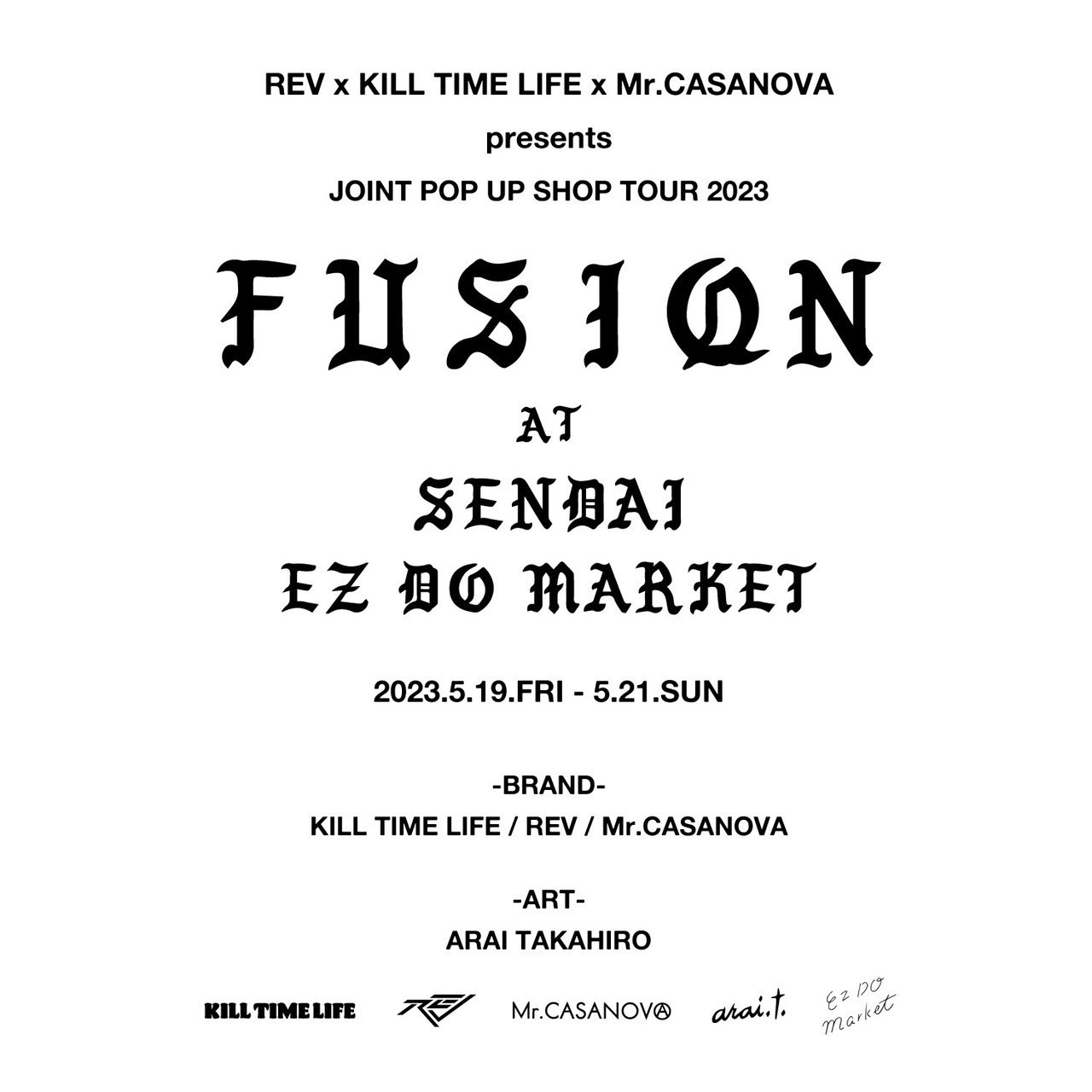 JOINT POP UP STORE EVENT "FUSION” at SENDAI