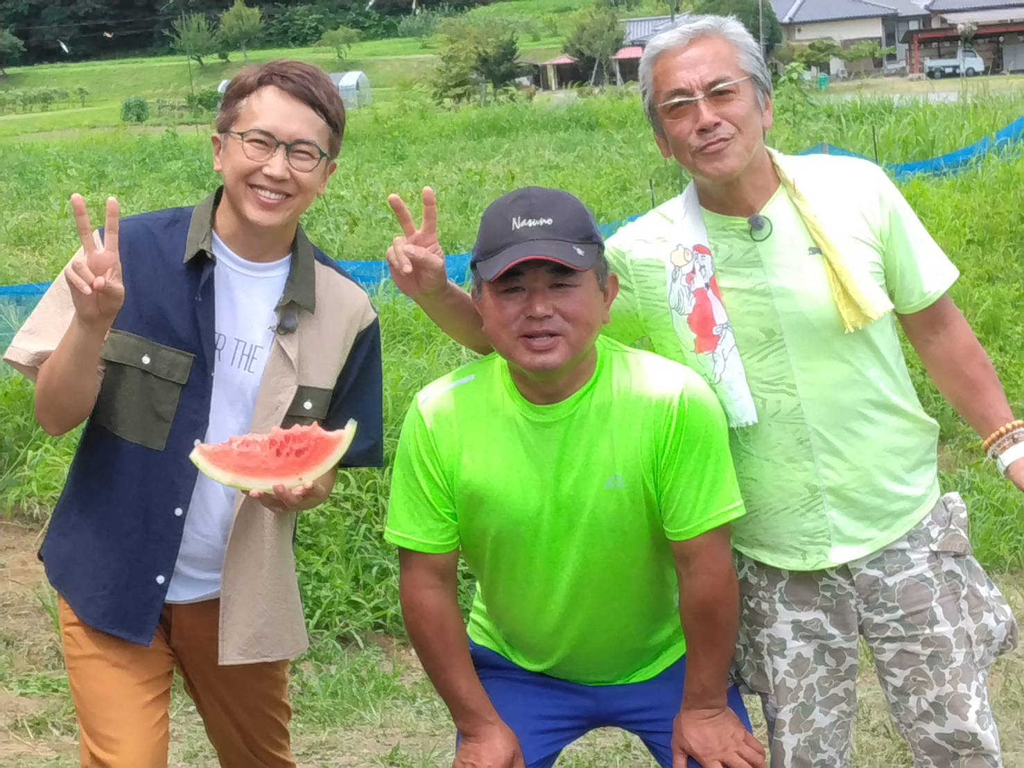 8/31（土）テレビ放送：BSテレ東「夏の農村ごちそう旅」寺島進さん、金子貴俊さんが与一西瓜を実食！