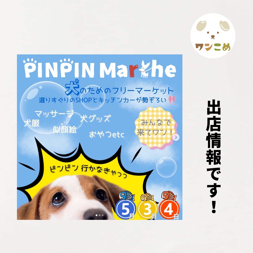 【出店情報】2024.5.3-4 PIN PIN MARCHE@上尾アリオ