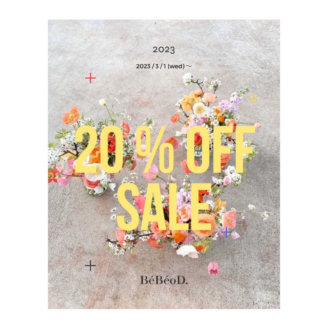 2023.3.1 ( wed ) 〜 対象商品20%OFF SALE