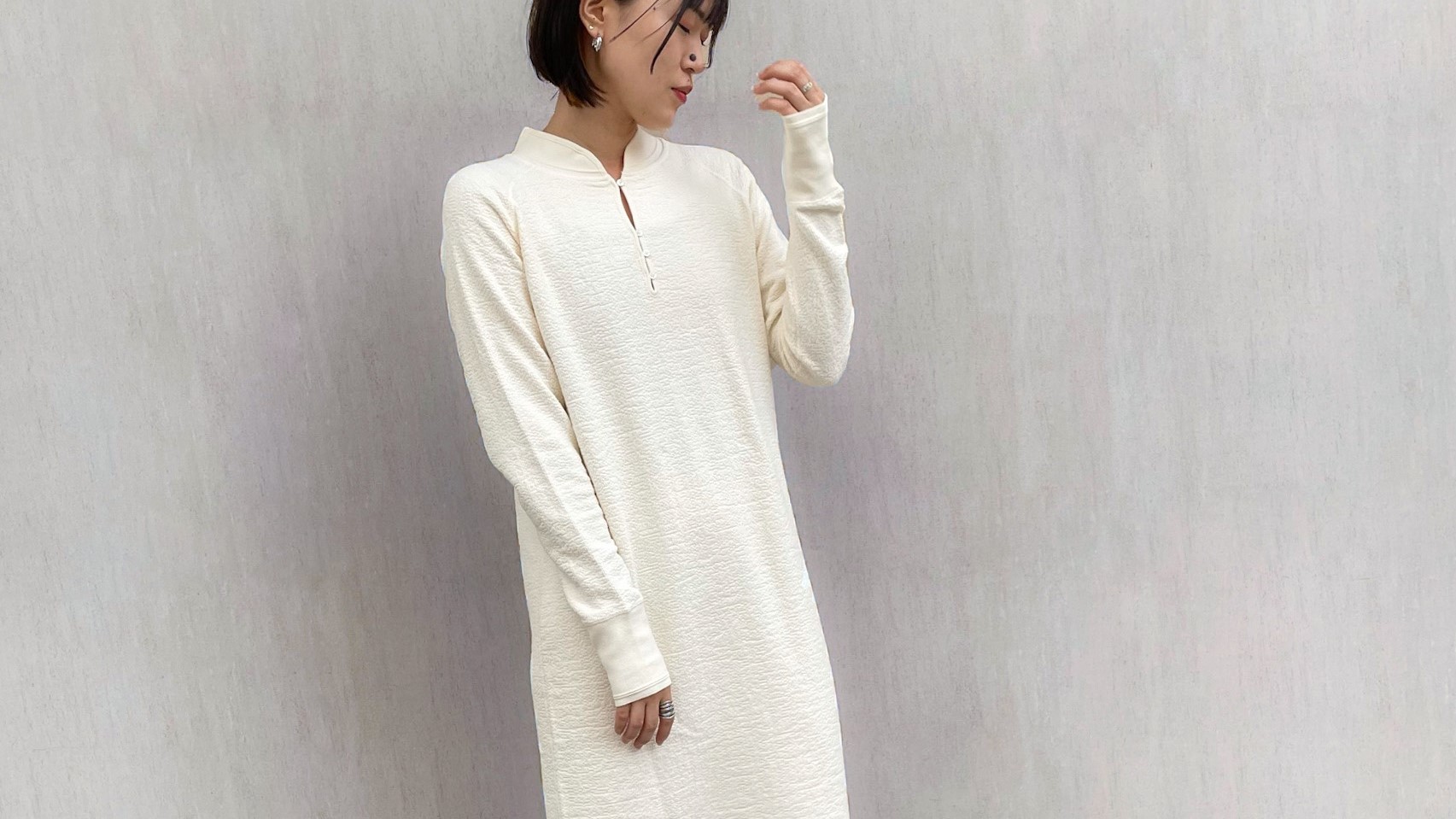 【new-item】3,025YEN！変形裏毛スウェットワンピース