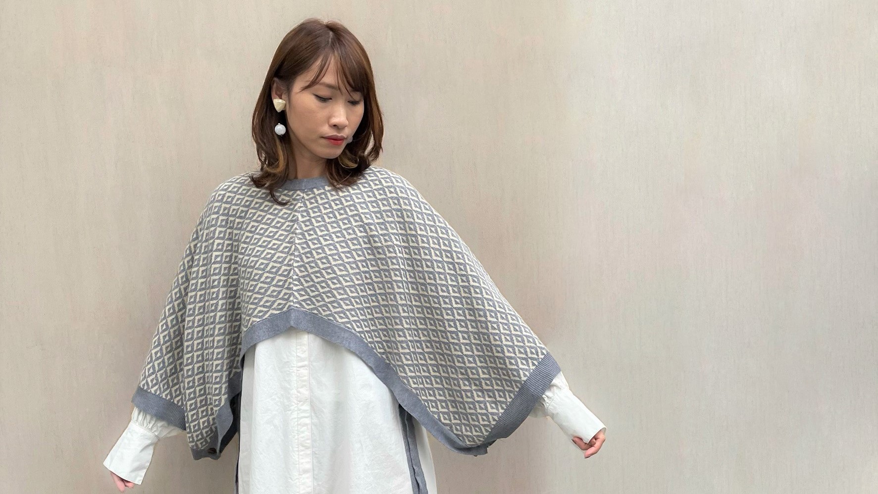 【new-item】1,738YEN！ジャガードニット2wayベスト
