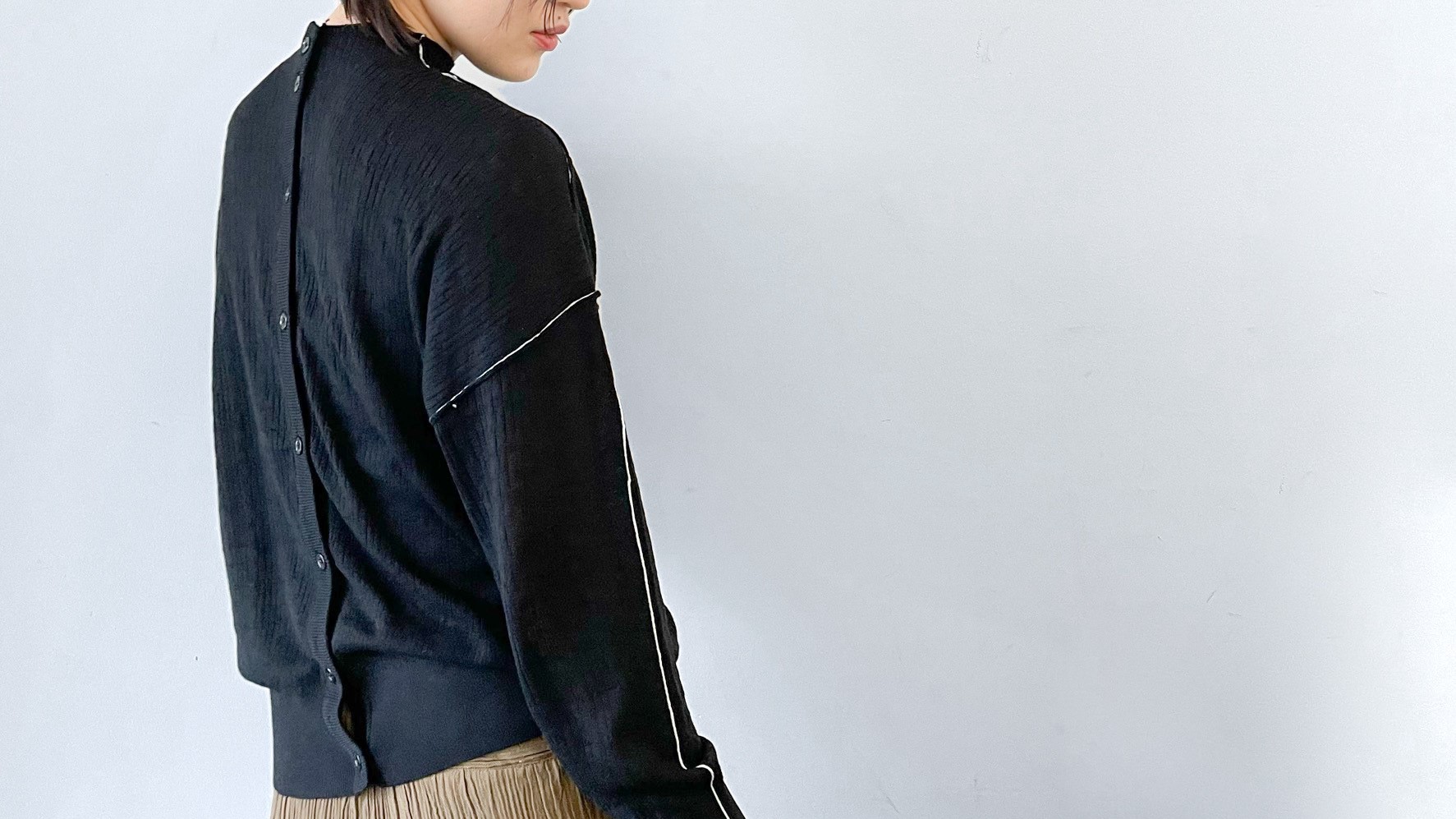 【new-item】2,173YEN！前後2wayハイネックカーディガン