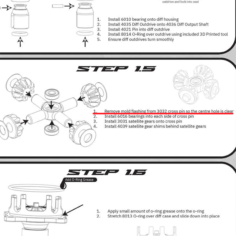 SP1/SP1-Fデフ組立時にご注意ください