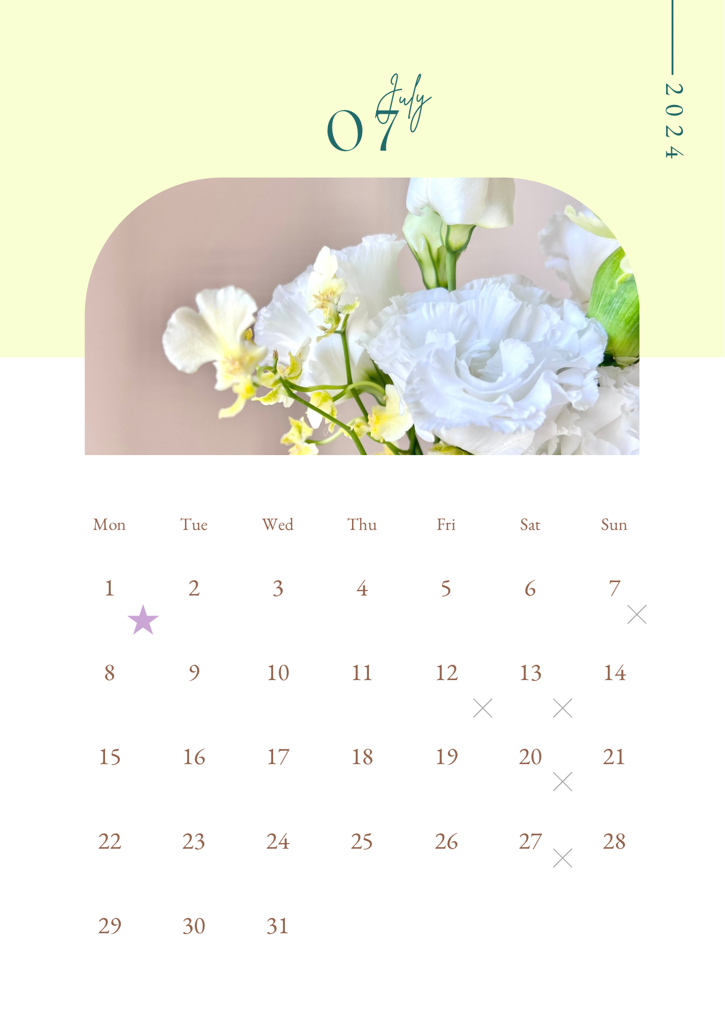 7月のスケジュール