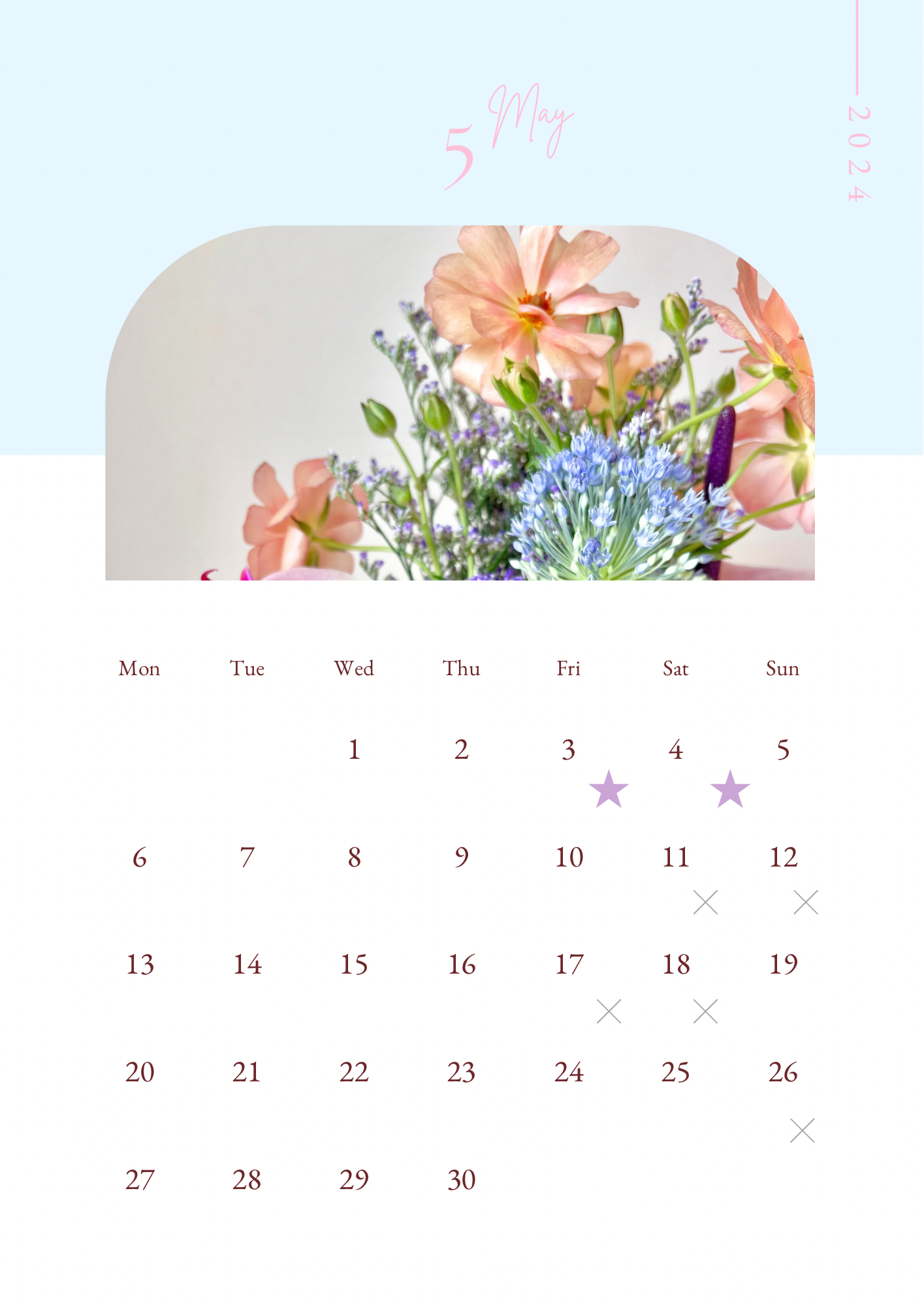 5月のスケジュール