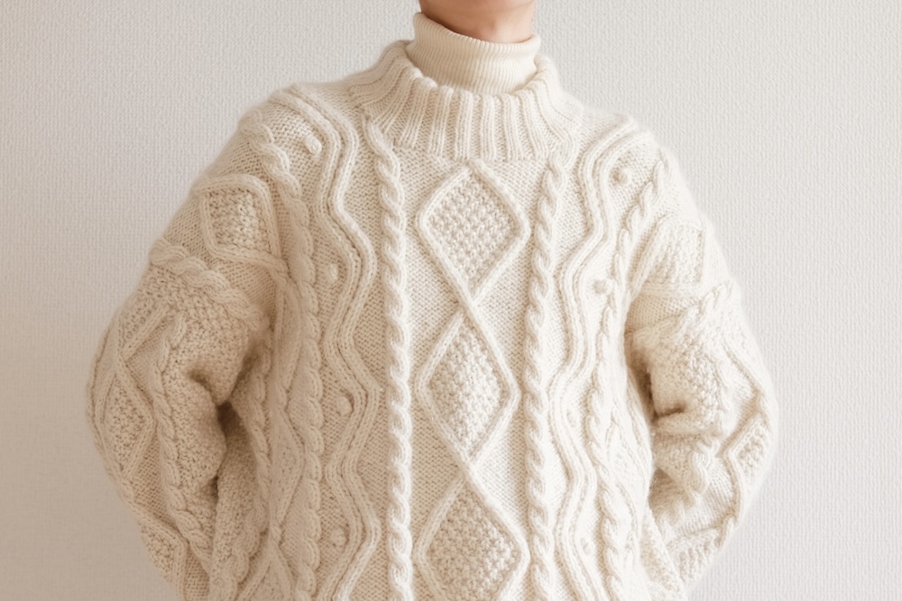 Diamond Aran Sweater