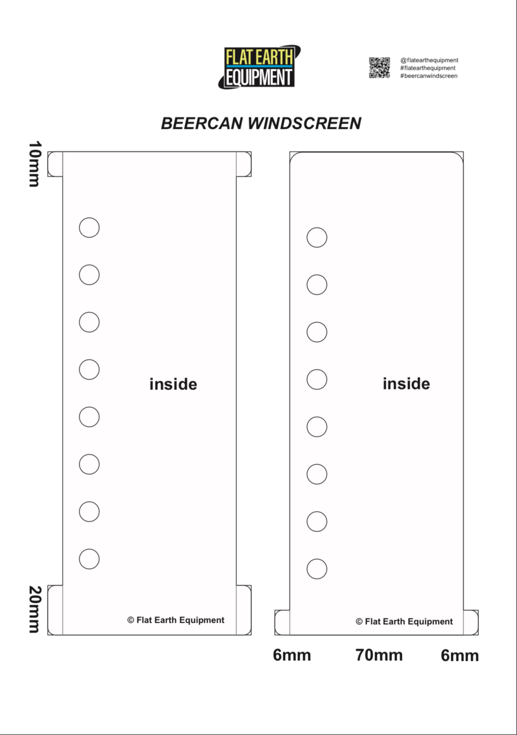 「BEERCAN WINDSCREEN/アルミ缶の風防」の型紙を公開しました。