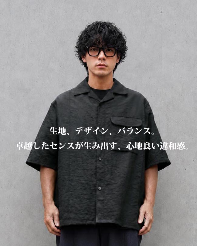 STILL BY HAND ピンタックオープンカラーシャツ SH07261