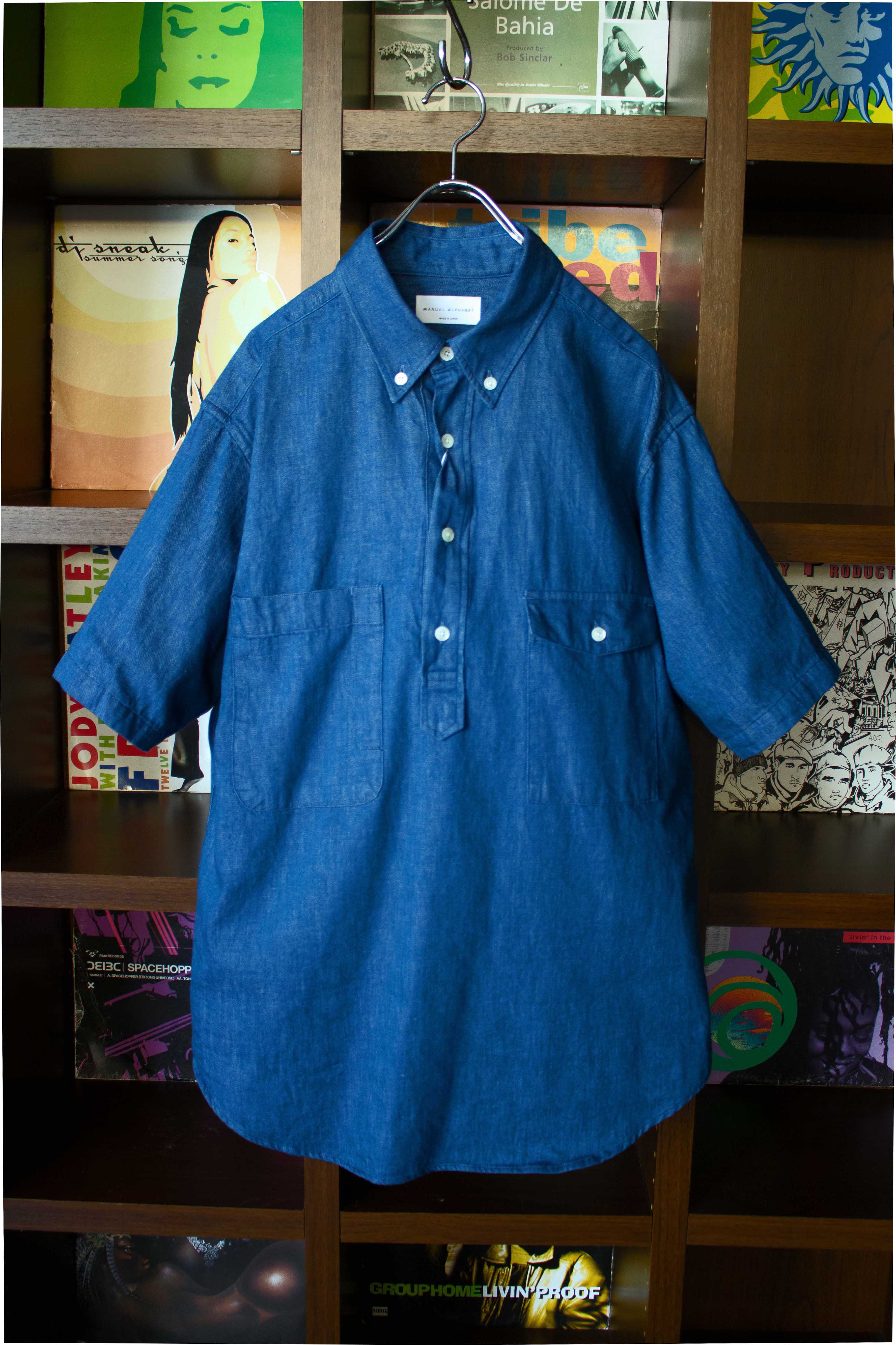 Manual alphabet 6oz Denim P/O Shirt MA-S-672