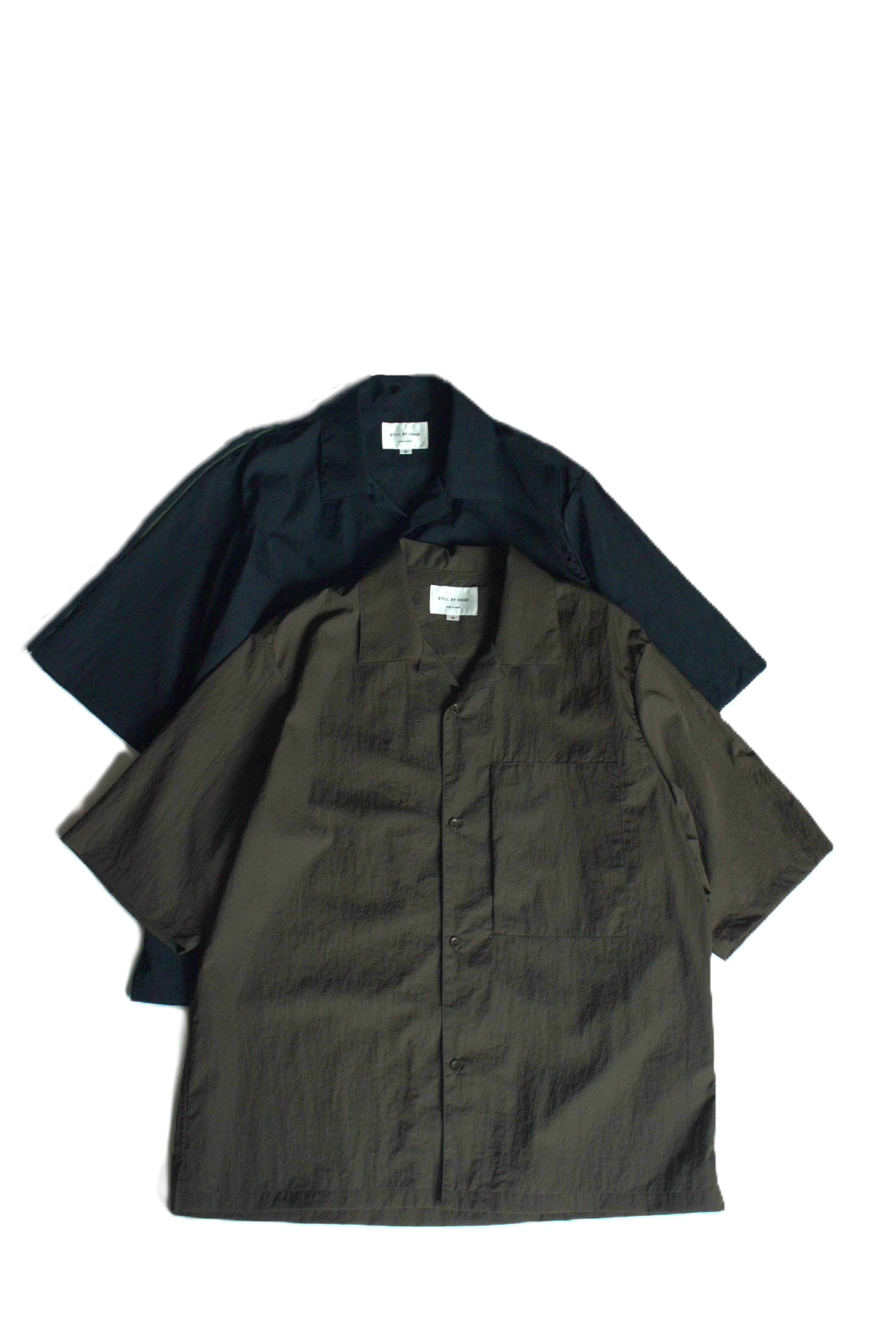 Still by hand ナイロンオープンカラーシャツ SH02252