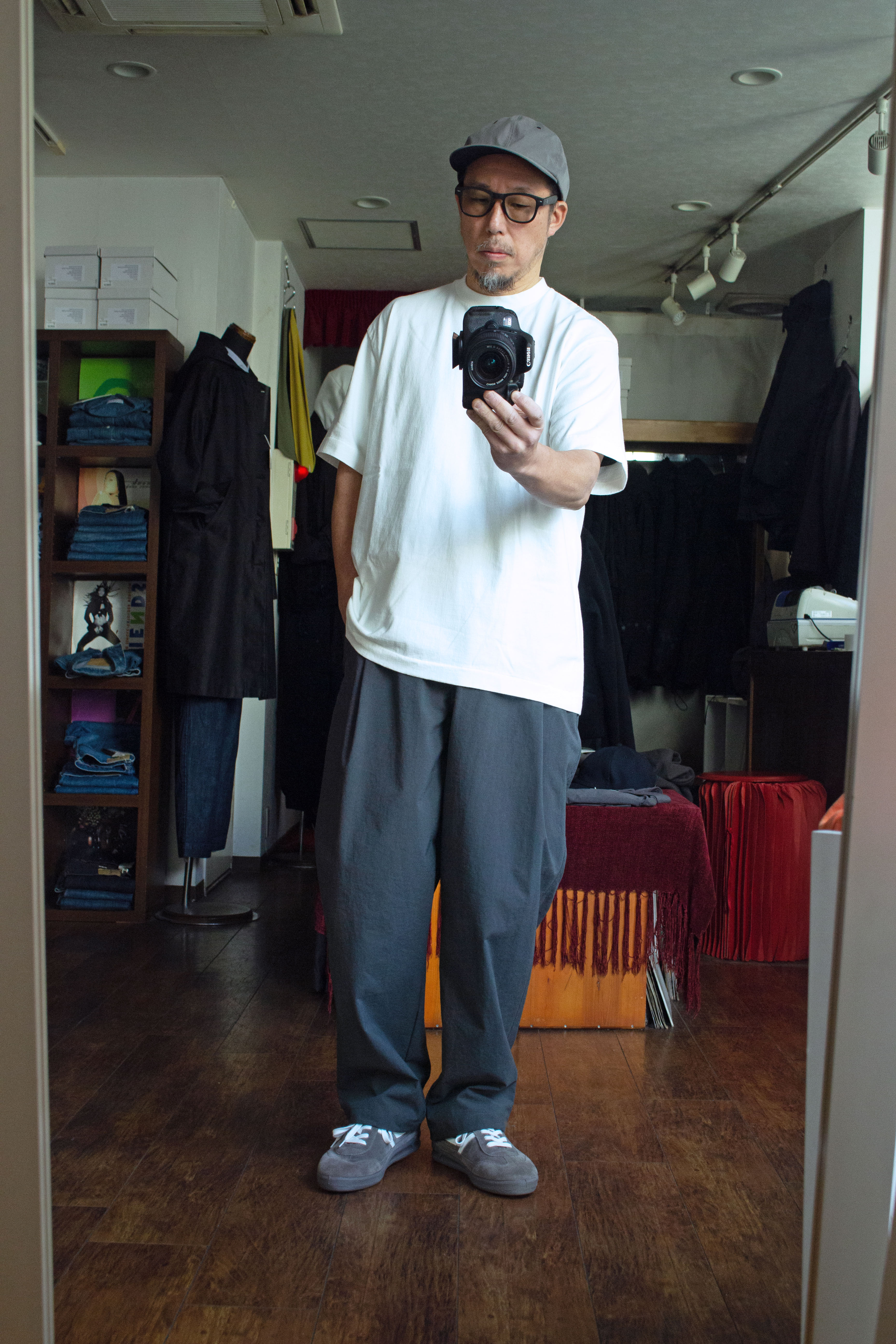 Still by hand コットンライクナイロンテーパードパンツ PT06234