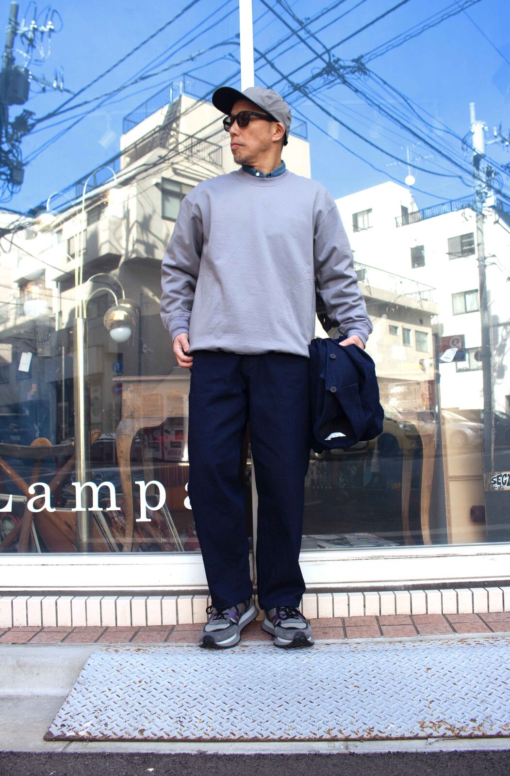 Still by hand デニムペインターパンツ DN02251