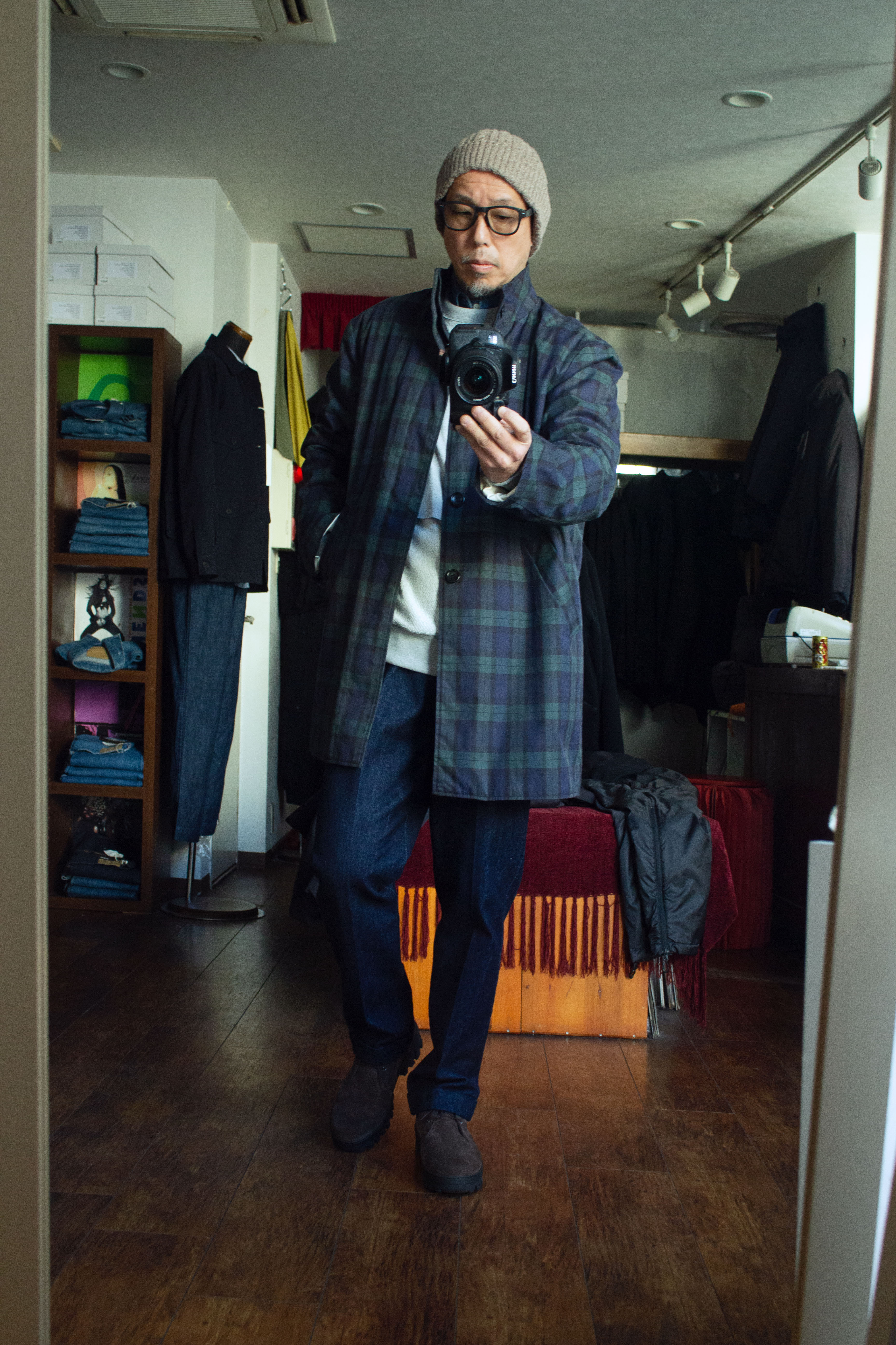 Ordinary fits Swing Coat Check OF-1025C