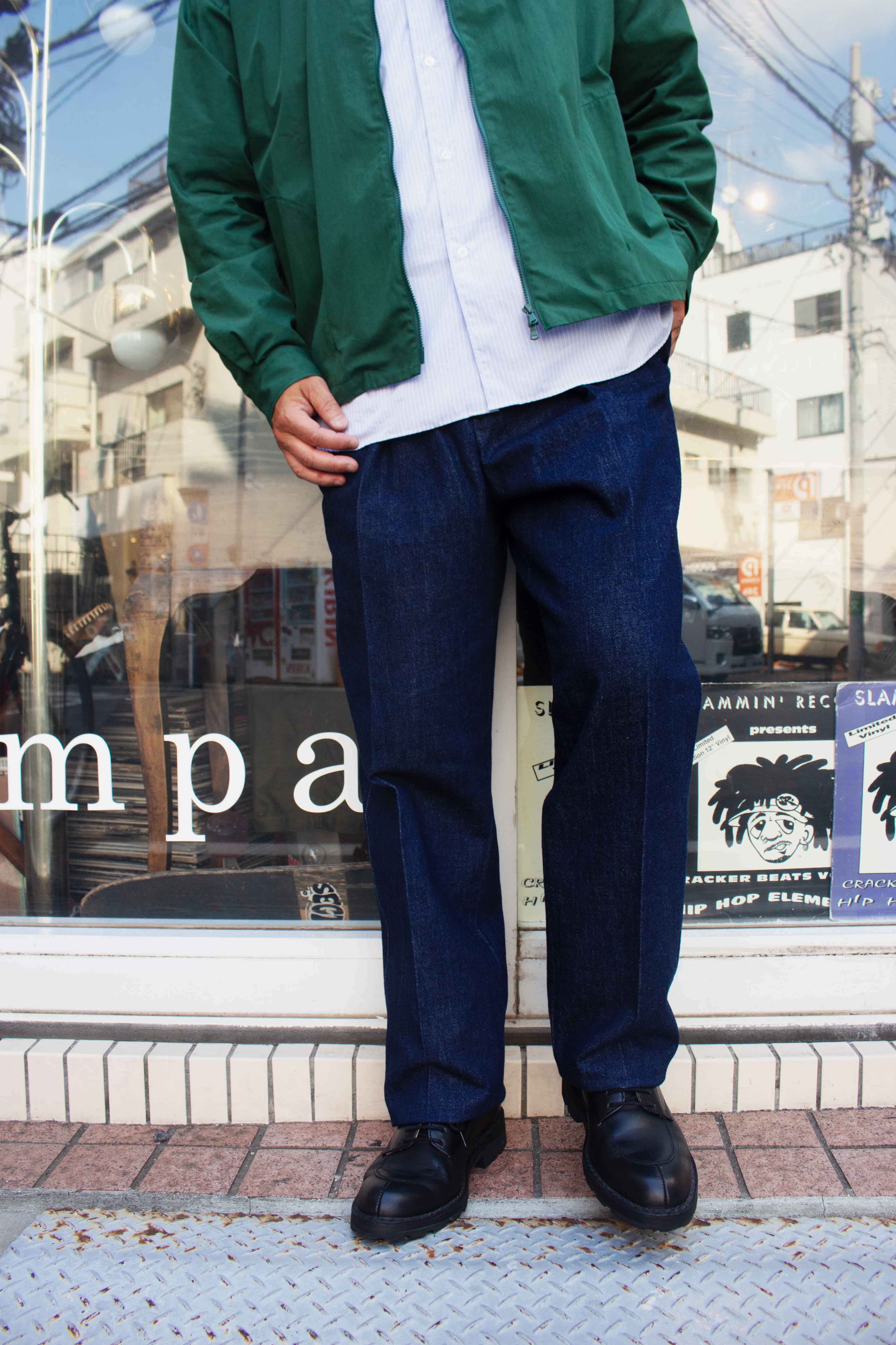 BARNSTORMER1955DNMツープリーツデニムトラウザーズ