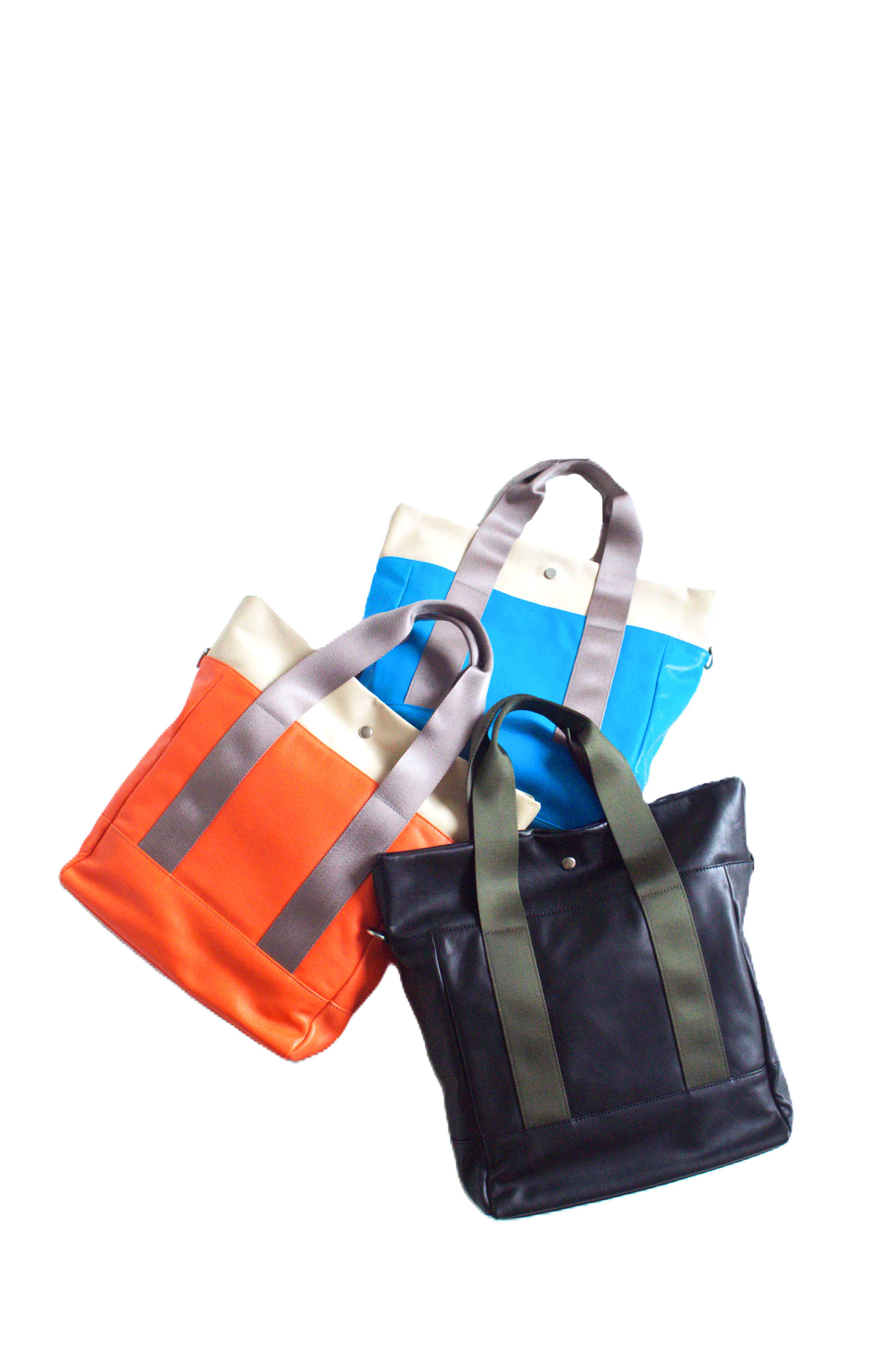 TRIALOGUE STUDIO グログランハンドルレザートートバッグ NK069