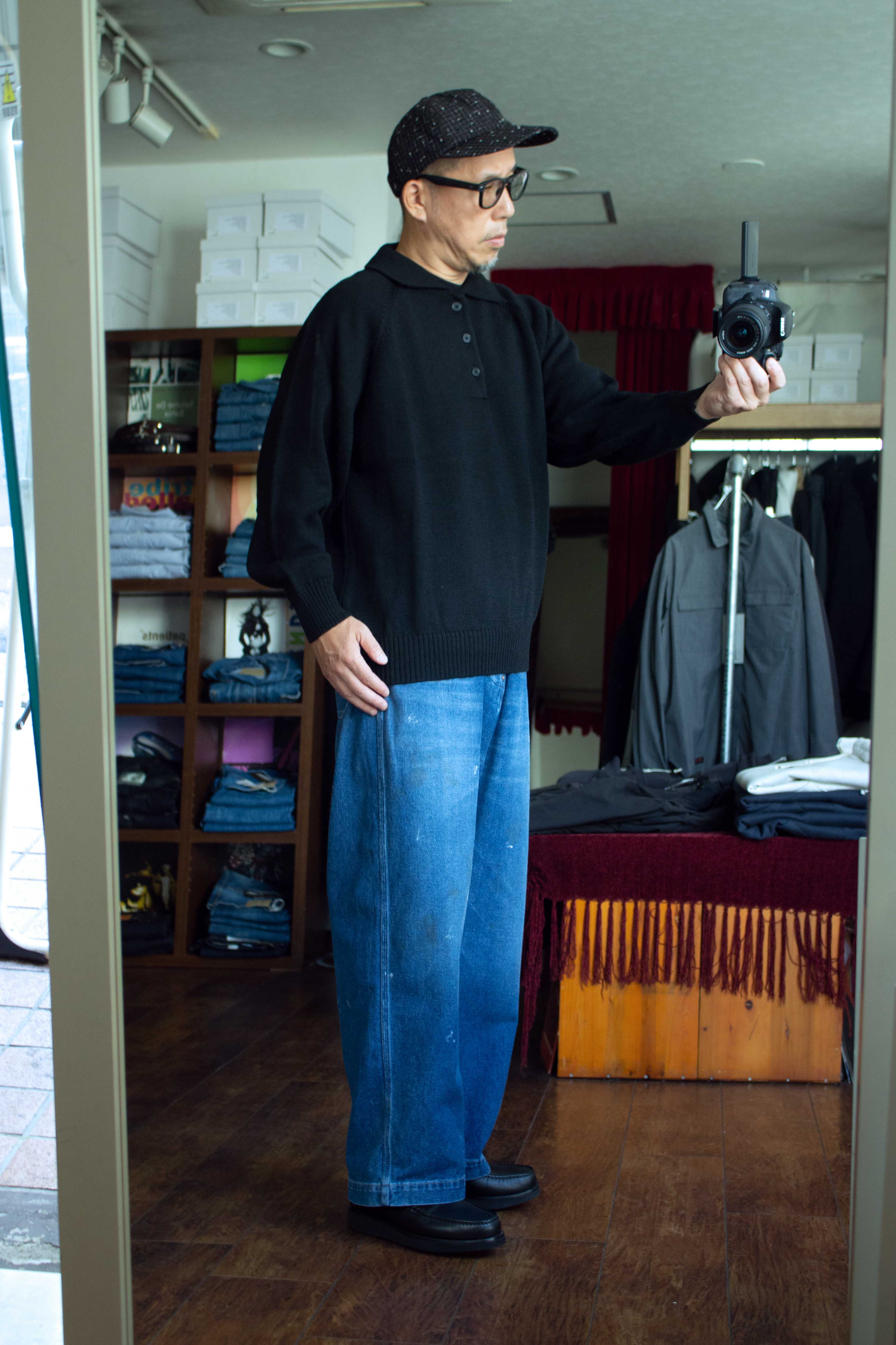 Still by hand 7G ウールニットポロ KN01233