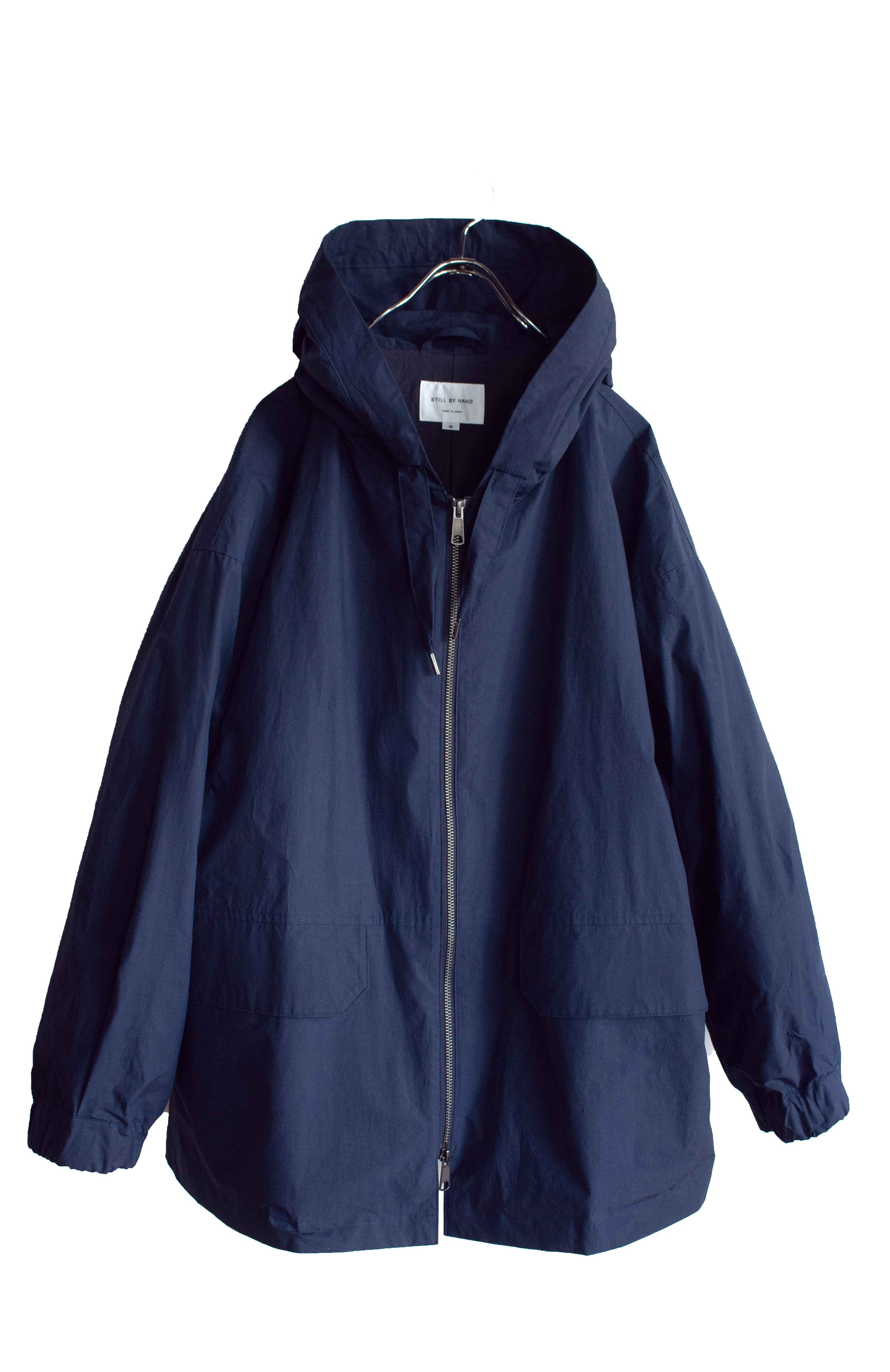 Still by hand Silicone coated hooded coat BL04251