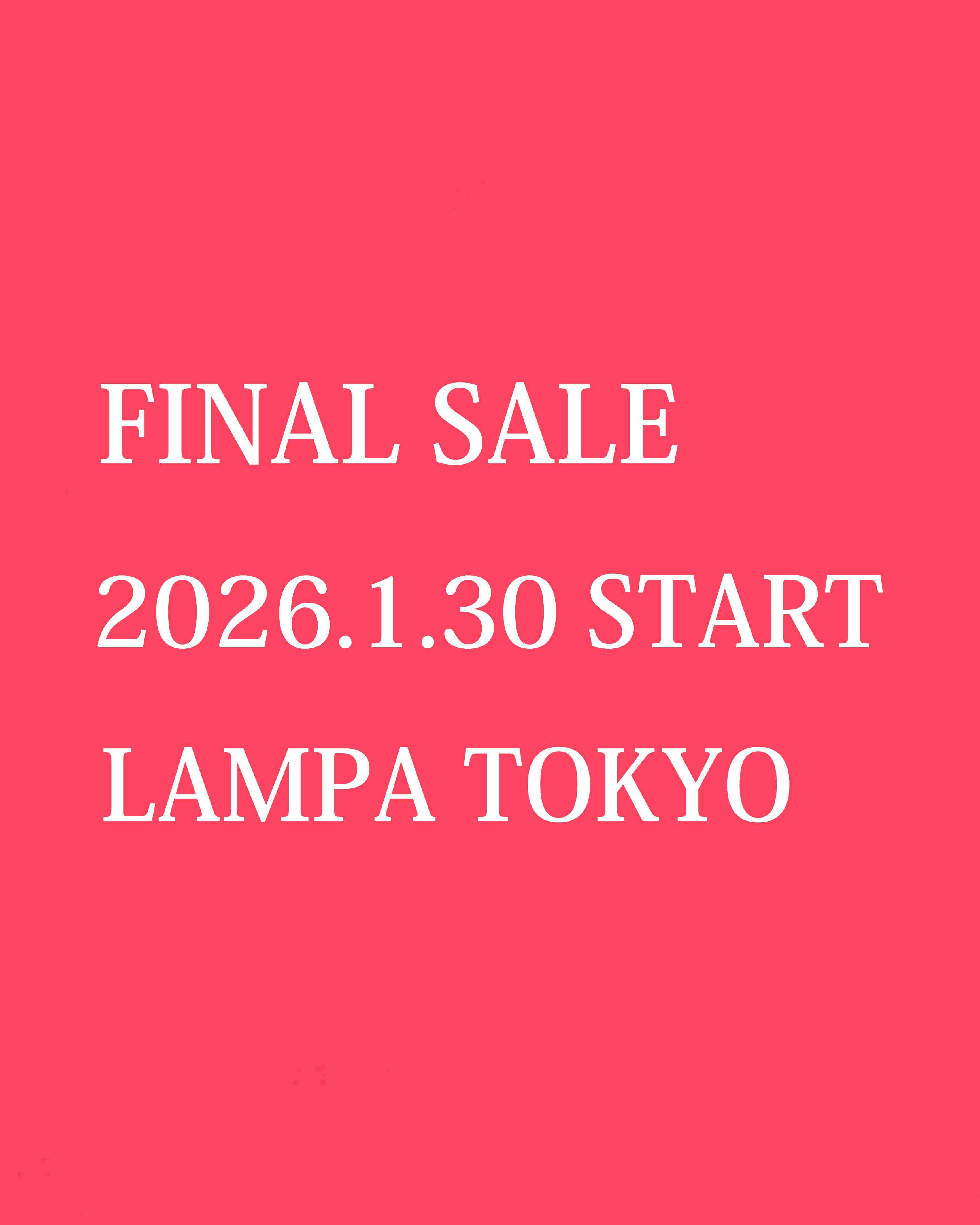 FINAL SALE!(最終値引き)