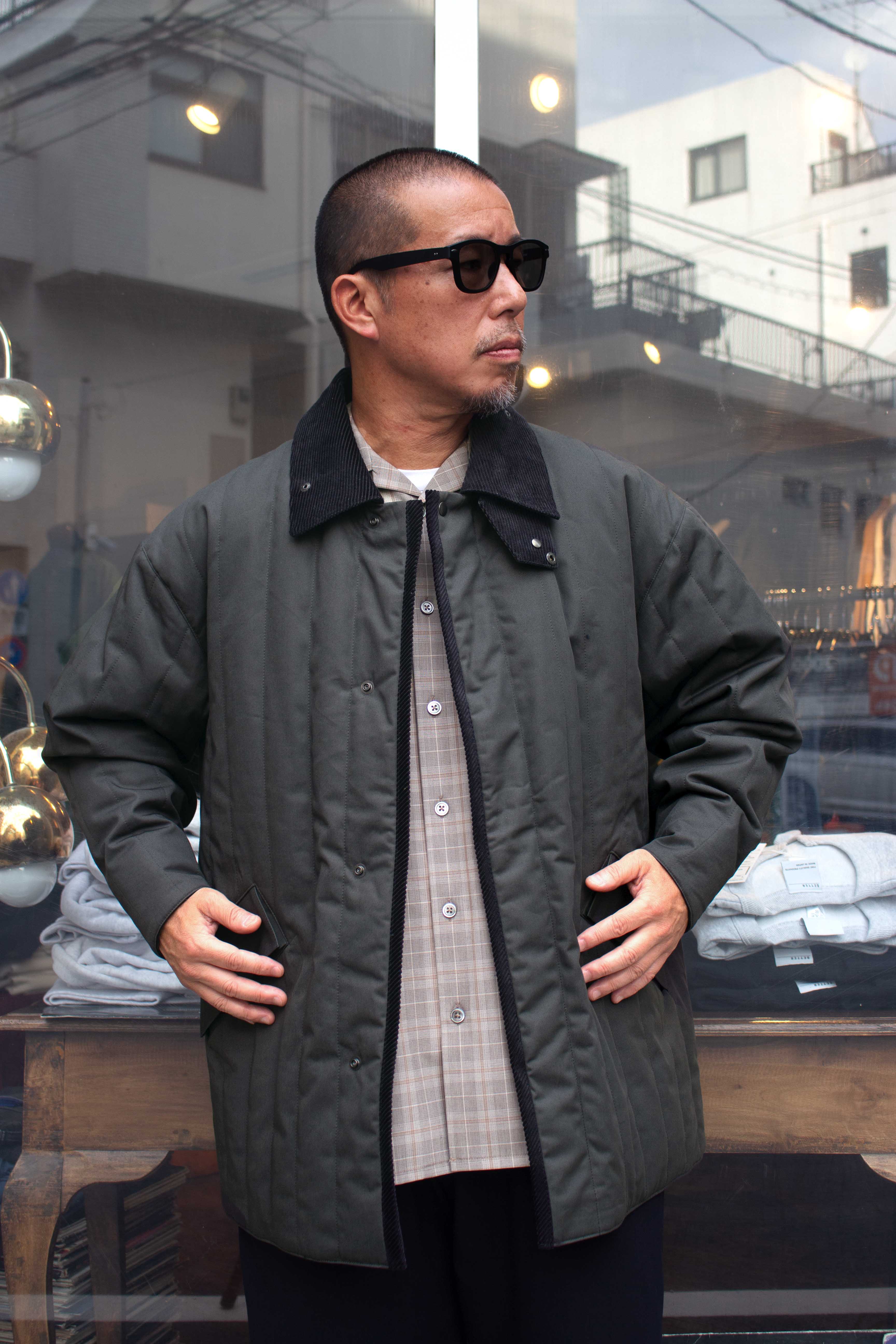 STILL BY HAND キルティングハーフコート CO02253