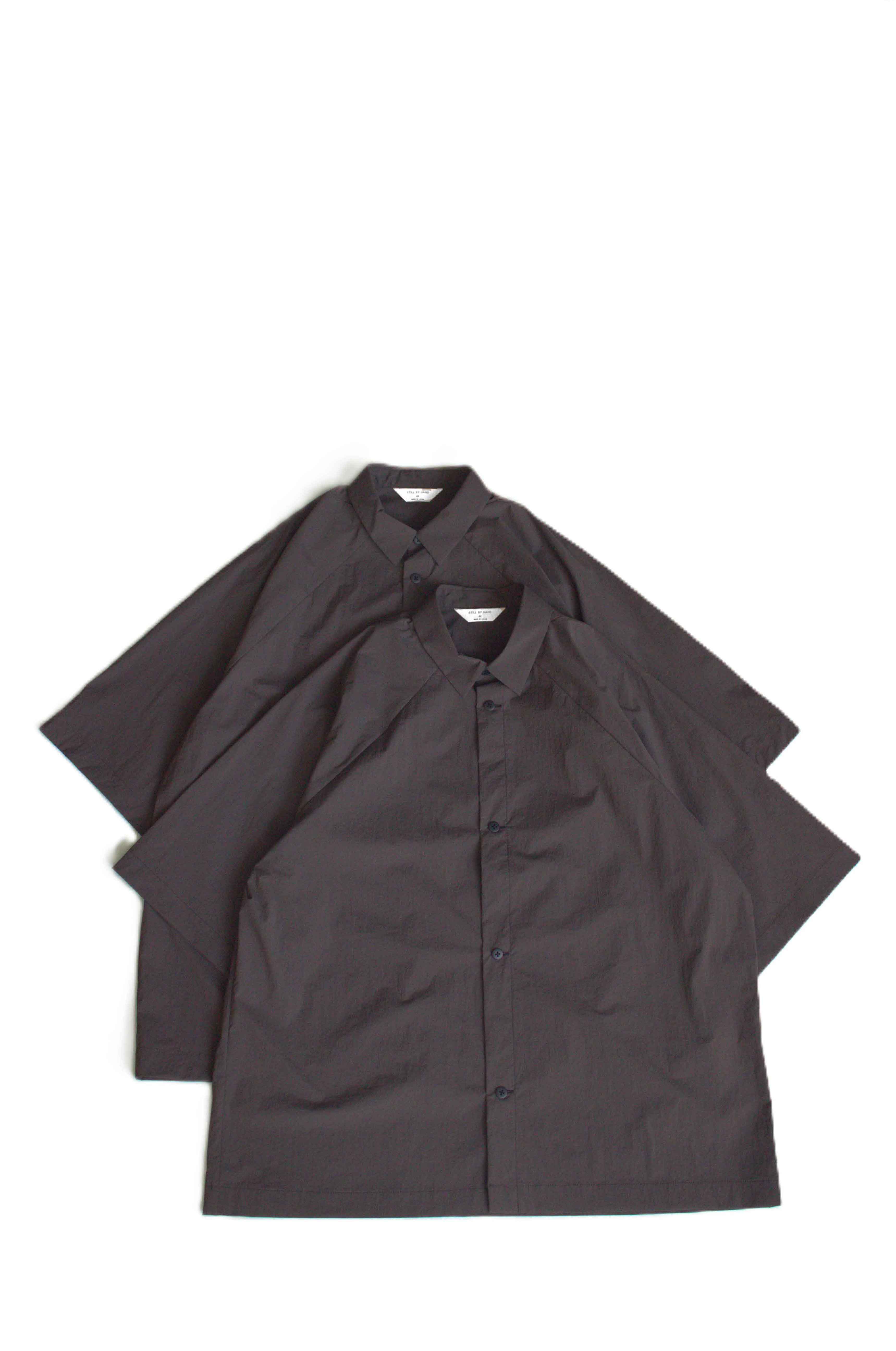 Still by hand ナイロンラグランシャツ SH01252