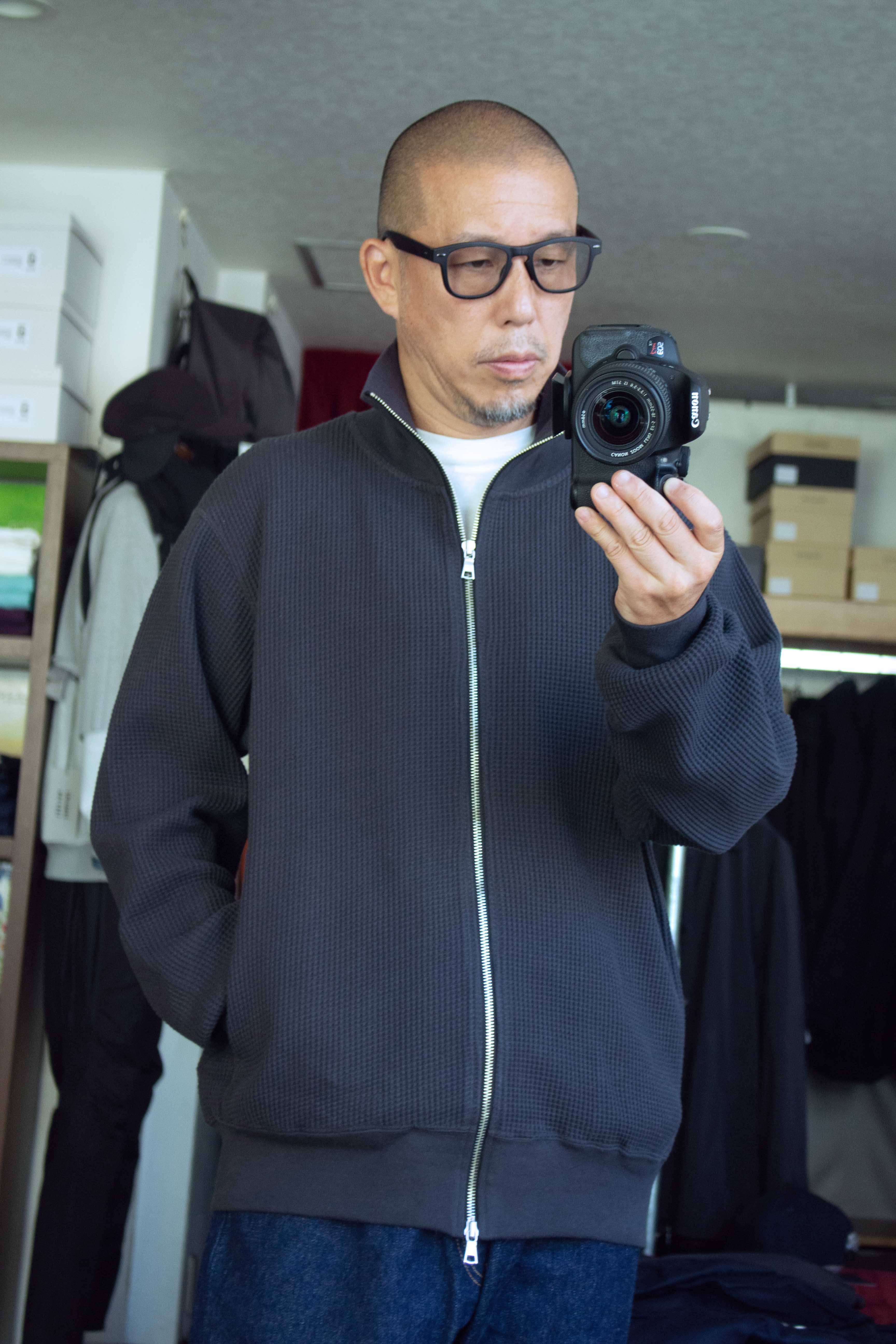 A Vontade Big Waffle Drivers Zip Cardigan VTD-0602