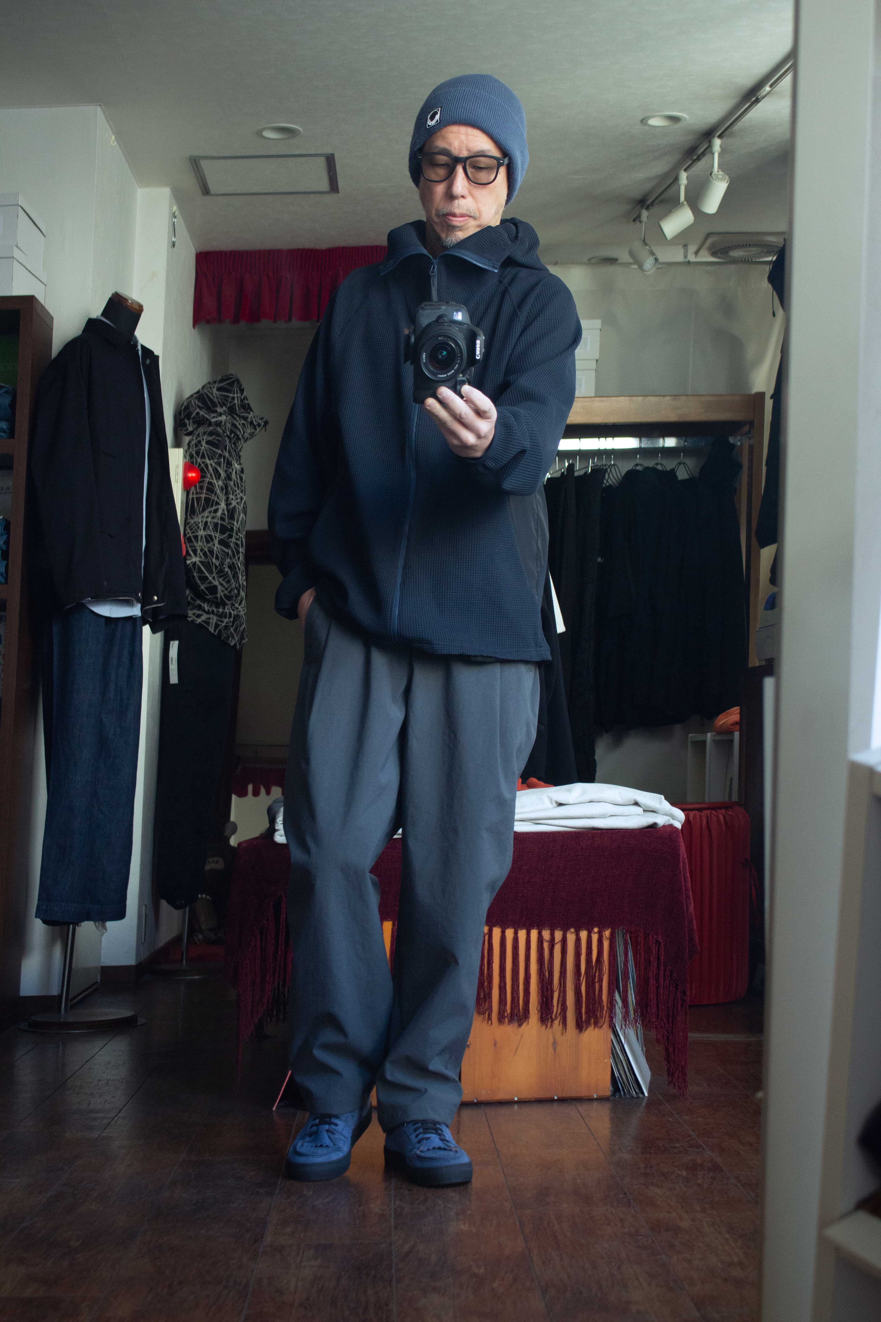 Meanswhile Solotex Waffle Hoodie MW-CT24102