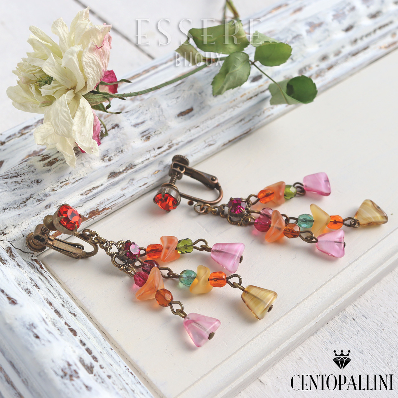 春に楽しい揺れるピアス