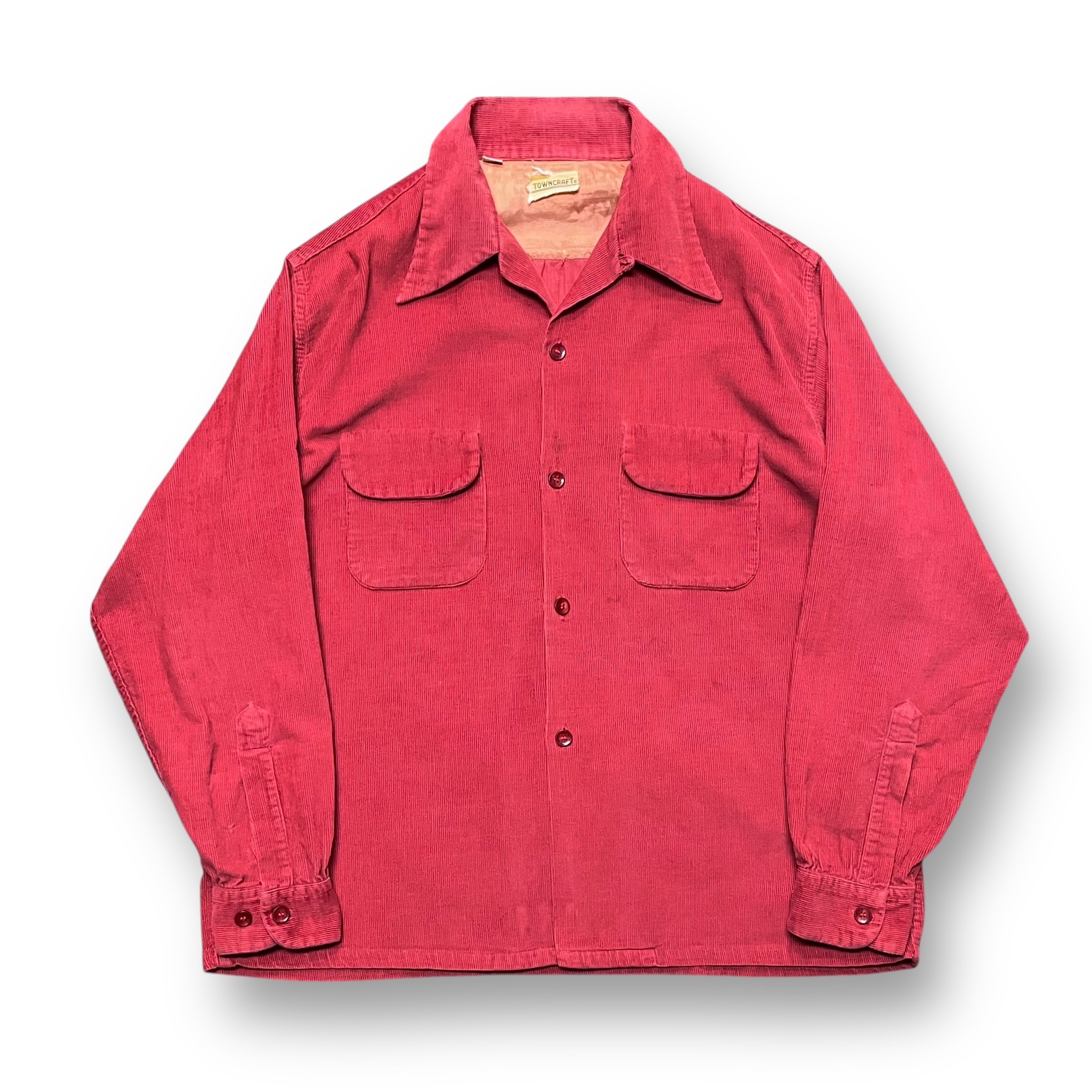 細畝のコーデュロイシャツ