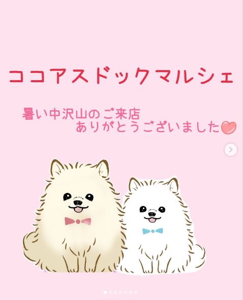ココアスドックマルシェ暑い中沢山のご来店ありがとうございました♪
