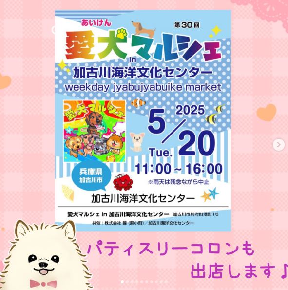 5/20（火）愛犬マルシェ出店♪