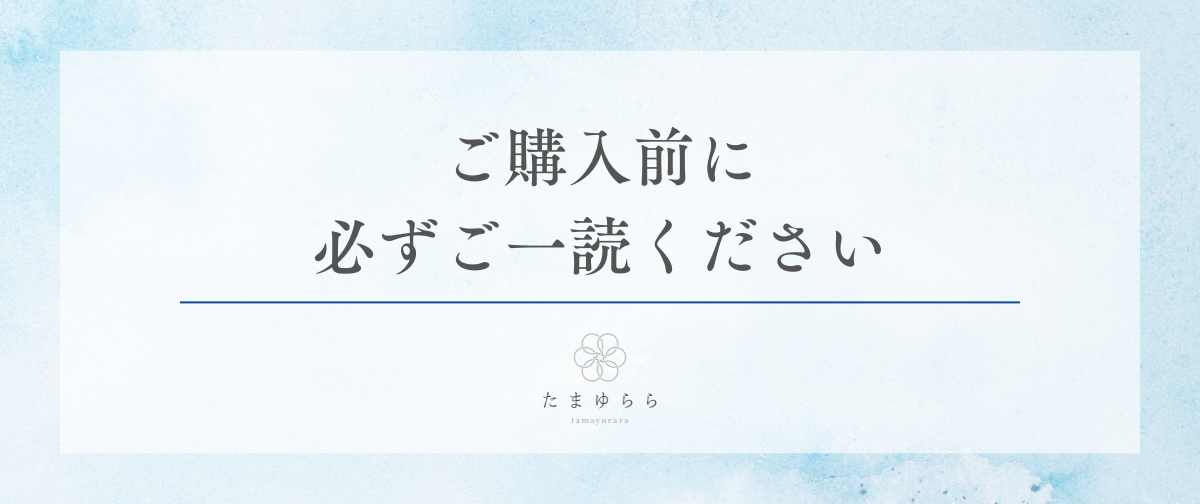 【ご購入の前に、必ずご一読ください】
