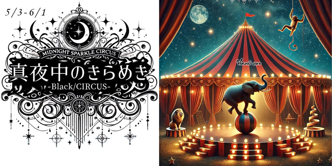 「企画展5/3-6/1」真夜中のきらめき -Black/CIRCUS- ：MaAya便り（６９通目）