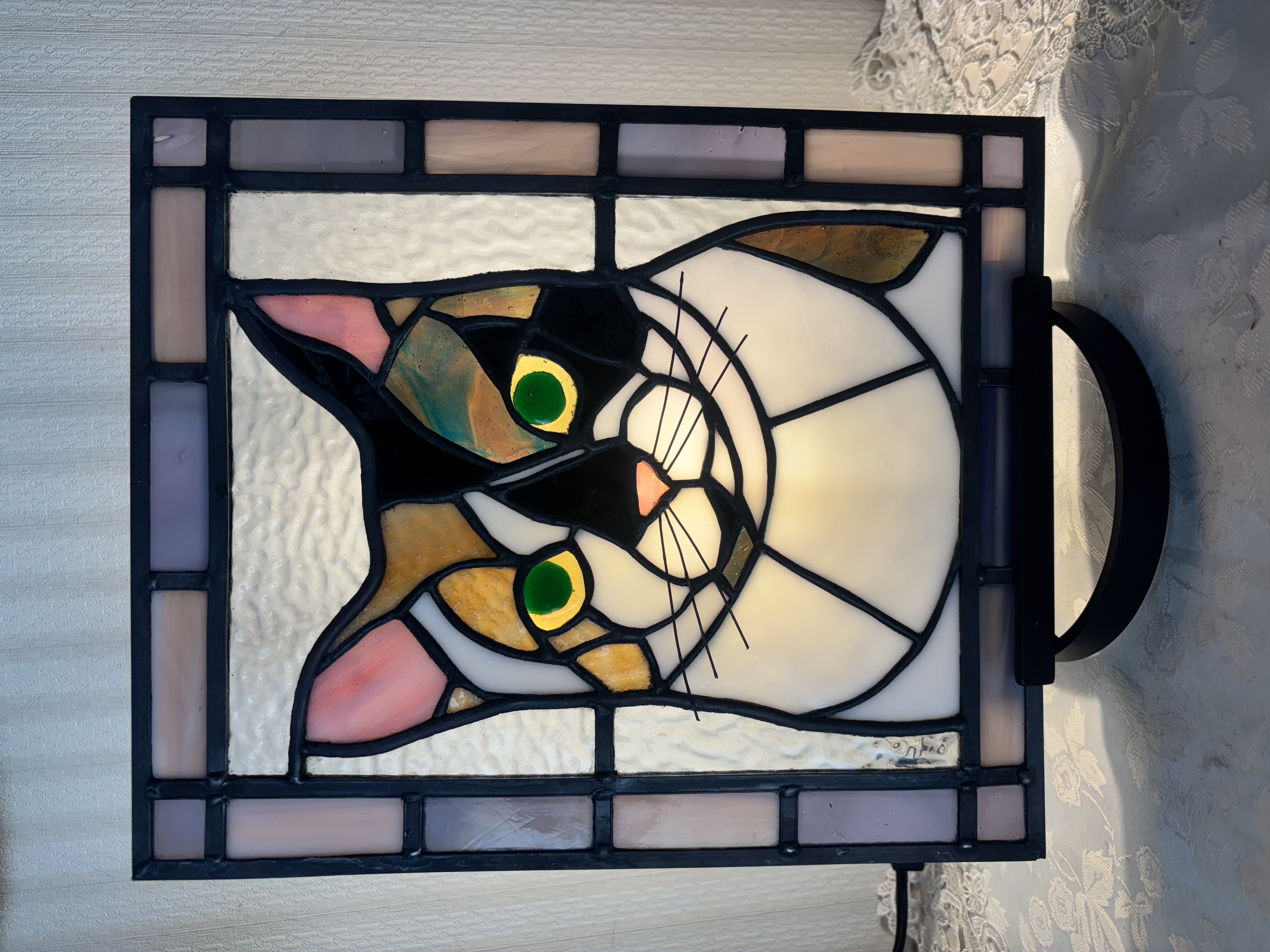 猫の似顔絵ステンドグラス